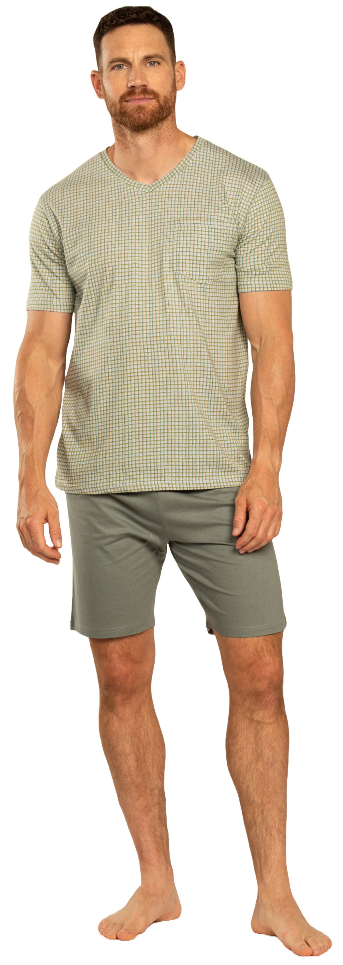 Eskimo Pyjama Herren Schlafanzug kurz (2 tlg) Modisches Design günstig online kaufen