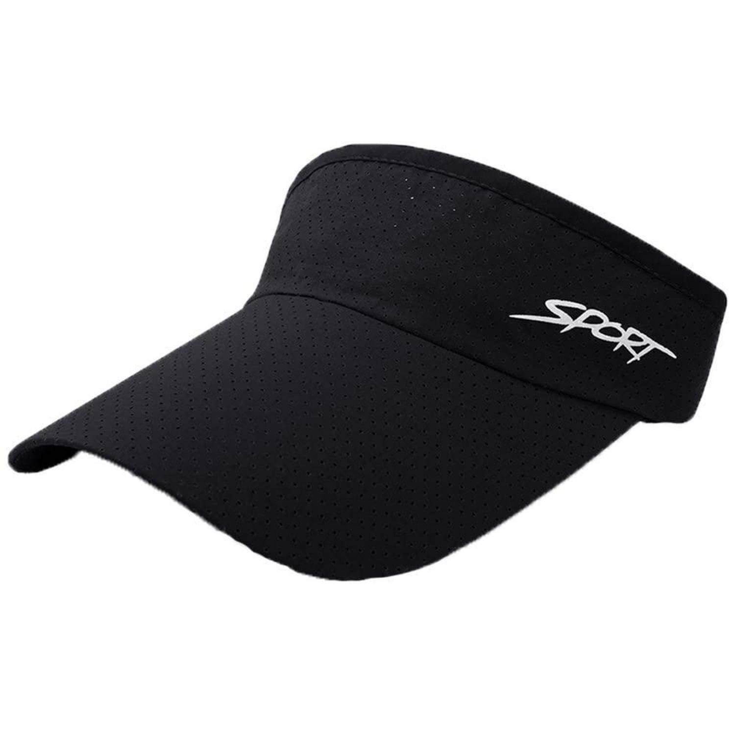 LuxusKollektion Visor Sonnenblende Herren Damen Unisex Sport Golf Einheitsgröße 1 Schwarz