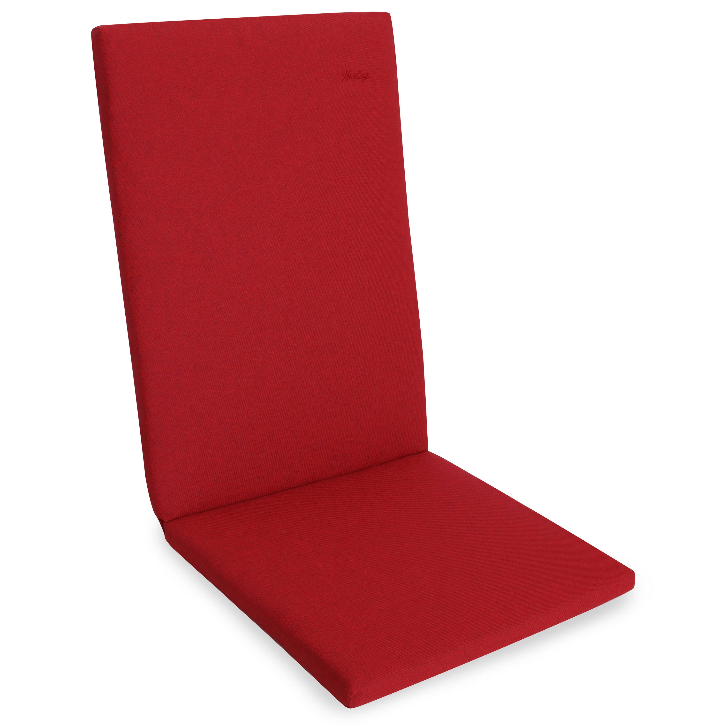 Herlag Hochlehnerauflage Sunny, (1 St), Garten 123x50 cm, wetterfest, waschbar, UV-beständig, 8 Farben