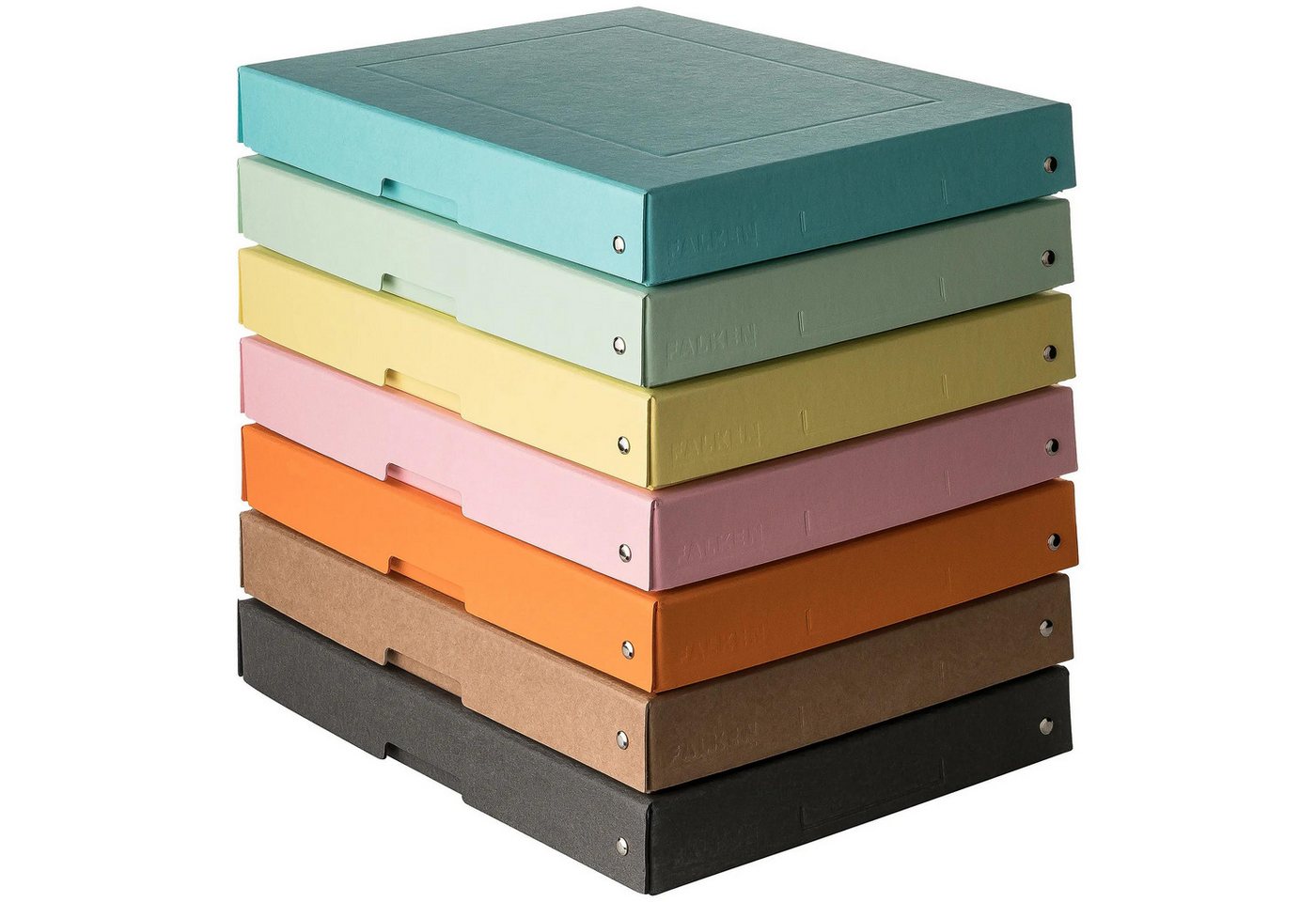 Thumbnail - Falken Archivcontainer 5x PURE Box Pastell A4 Füllhöhe 40 mm Farben pastell sort. - 22001952F, Ablageboxen