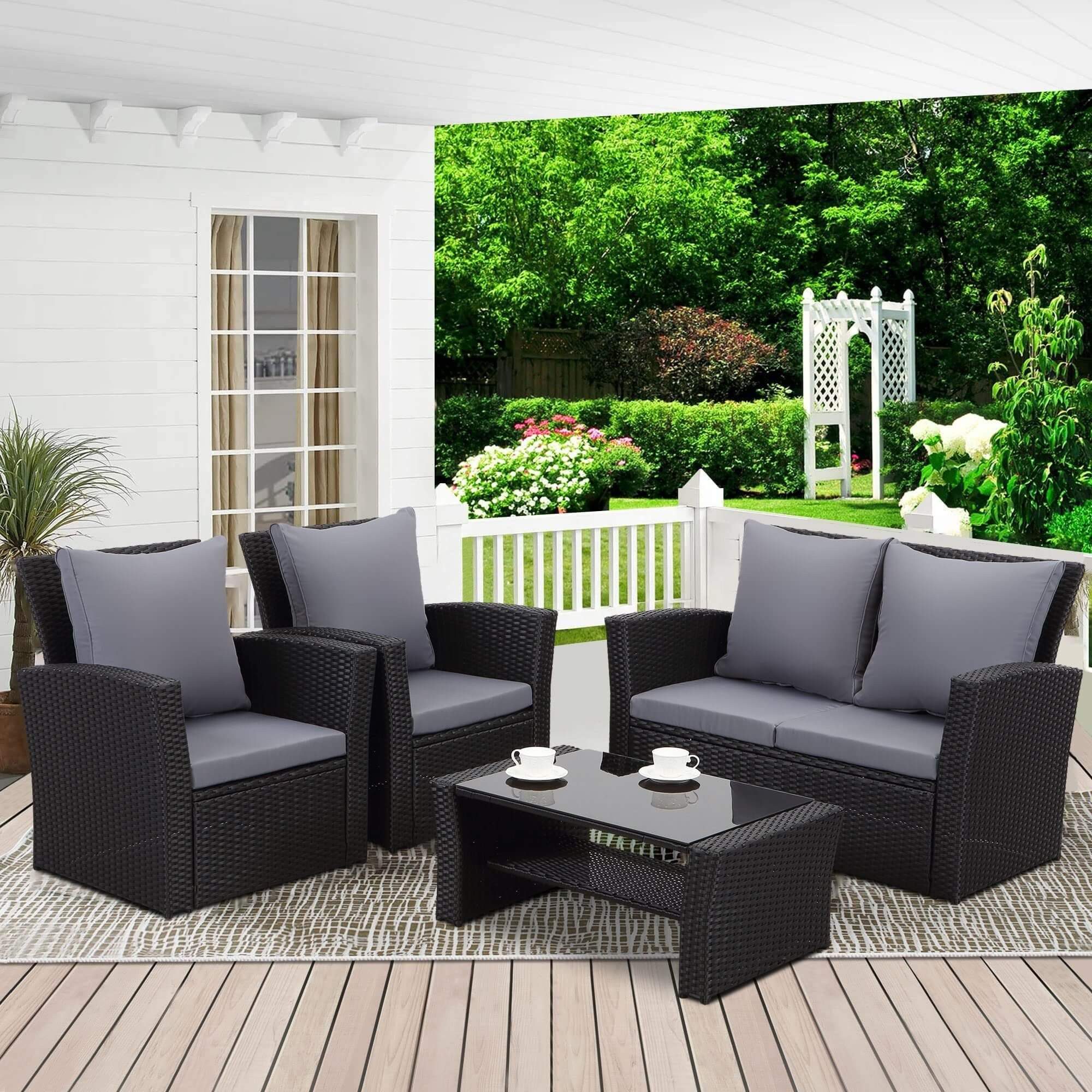 MeXo Gartenlounge-Set Gartenmöbel Set aus handgefertigtem günstig online kaufen