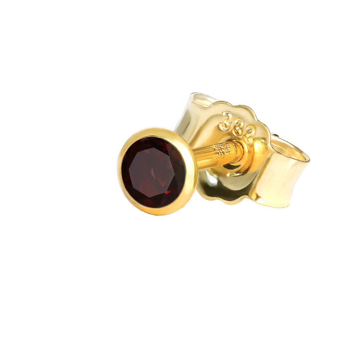 NKlaus Single-Ohrstecker Einzel Ohrstecker Echt Granat günstig online kaufen
