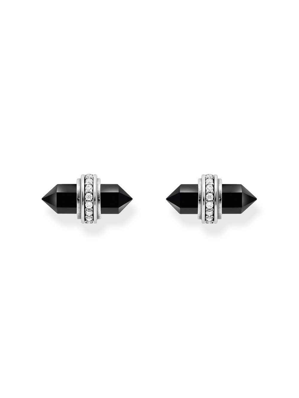 Single-Ohrstecker Thomas Sabo H2281-641-11 Silberne Ohrstecker mit schwarzem Onyx Damen