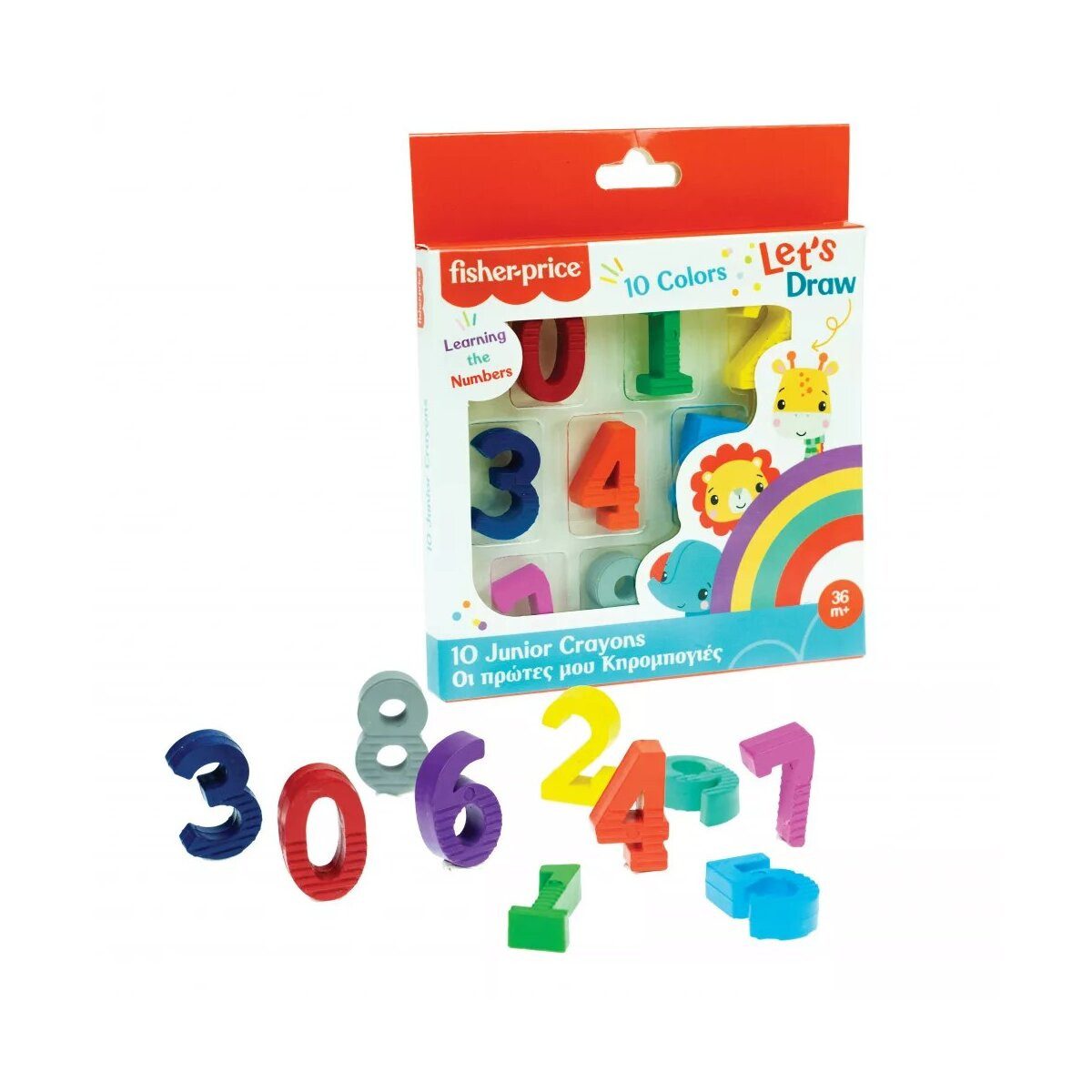 Fisher-Price® Kreativset Fisher-Price Let's Draw Nummerierter Wachsmalstift 10 Stk