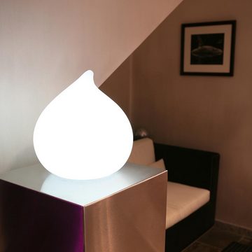 Licht-Trend Gartenleuchte Akku LED-Dekoleuchte Dew mit App-Steuerung Weiß