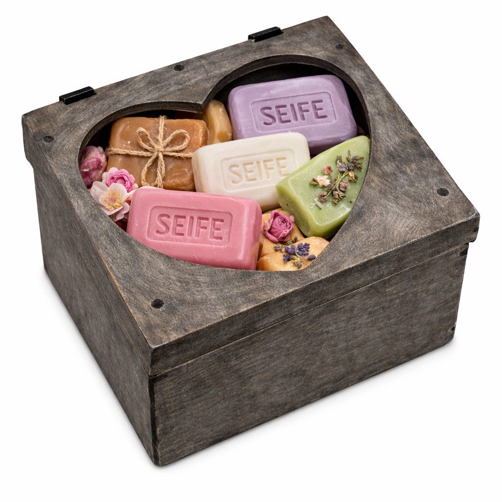 AnticLine Aufbewahrungsbox Antic Line Verglaste Metall Herzbox mit Deckel H 9cm, L 14,5cm