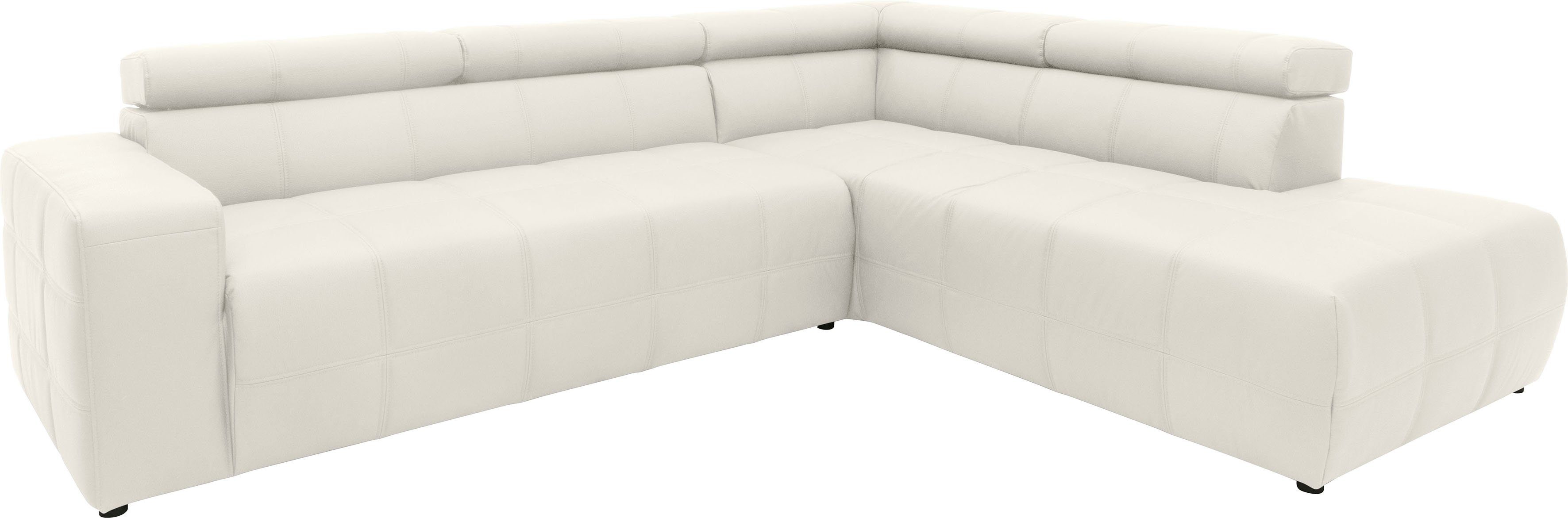 DOMO collection Ecksofa "Brandon L-Form, auch in Leder", inklusive Kopfteil günstig online kaufen