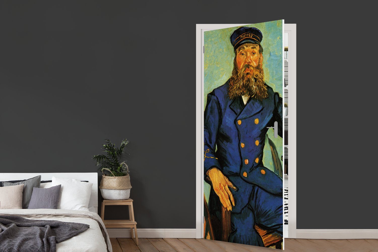 MuchoWow Joseph Porträt St), Türtapete bedruckt, (1 Gogh, 75x205 Fototapete für van Roulin Türaufkleber, von - Vincent Tür, Matt, cm