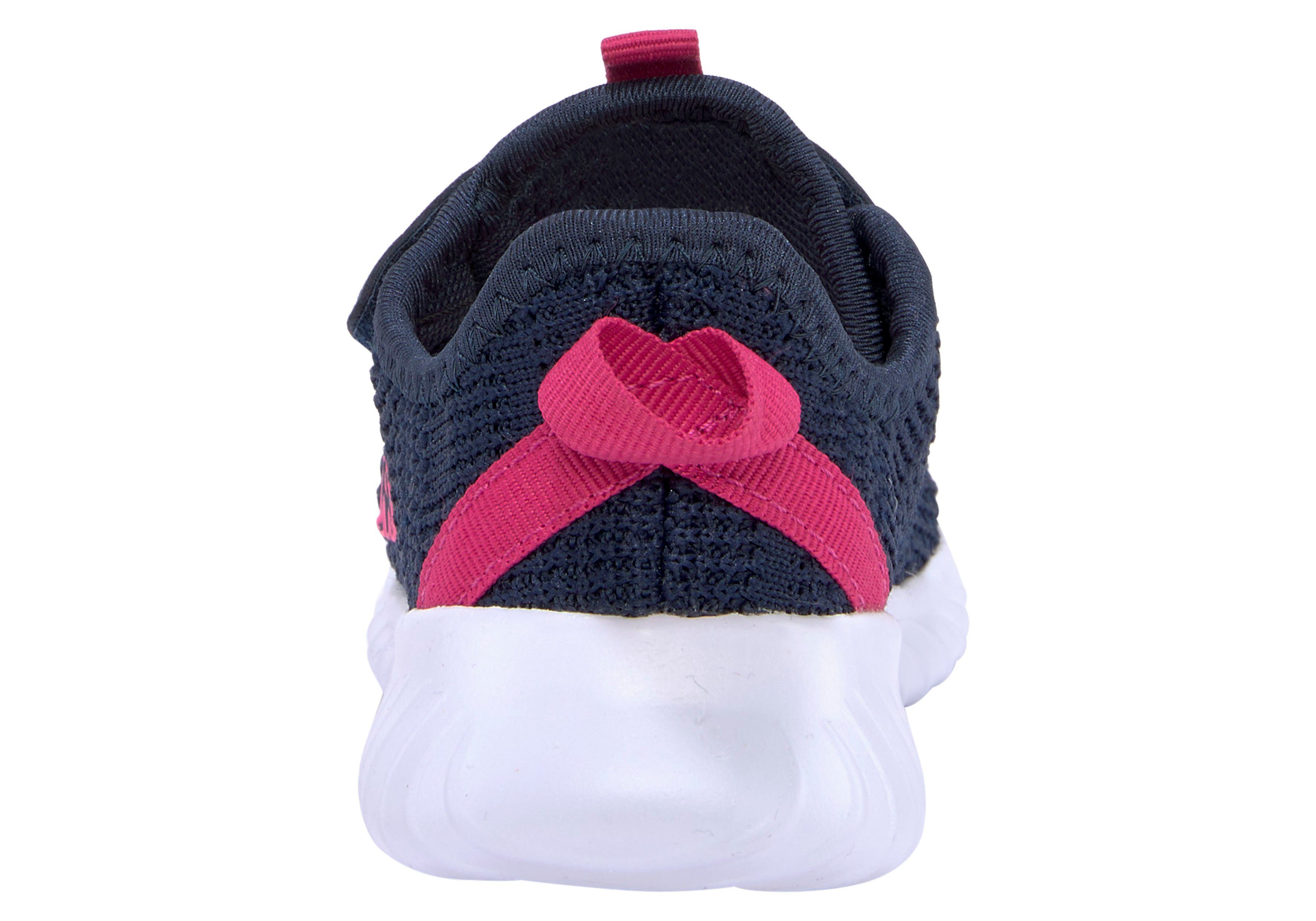 Kappa mit Sneaker Kinder Klettverschluss navy-pink für