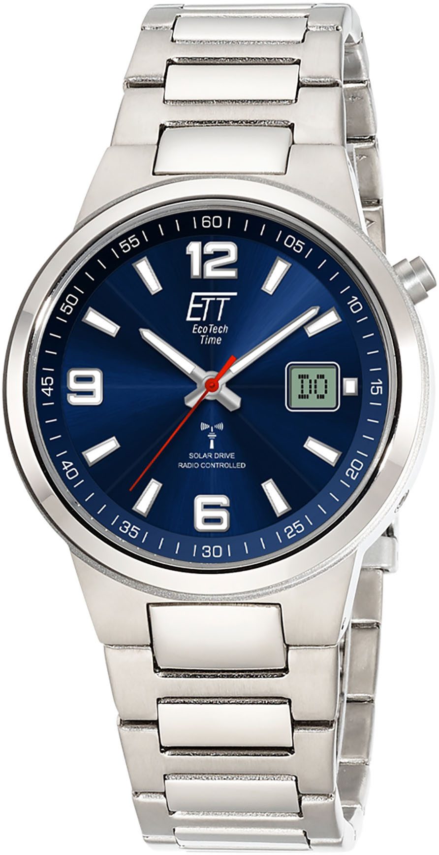 ETT Funkuhr EGT-11709-32M, Armbanduhr, Herrenuhr, Solar, Titan, analog, digital