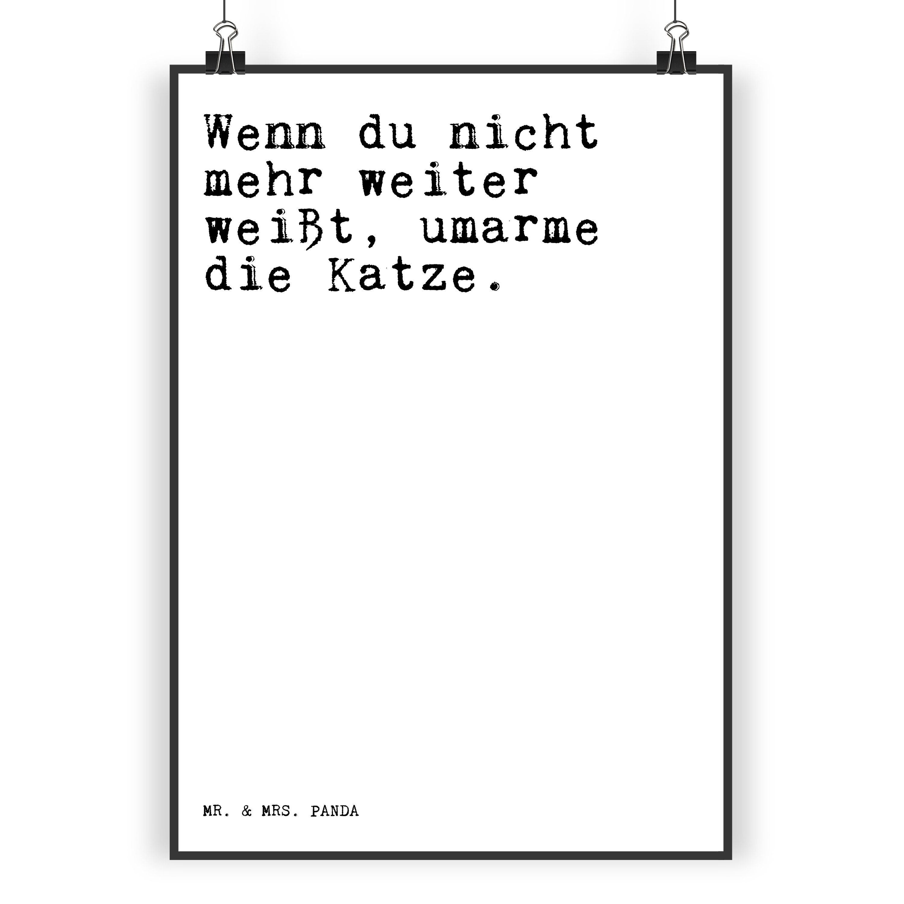 Mr. & Mrs. Panda Poster DIN A4 Wenn du nicht mehr... Weiß Geschenk