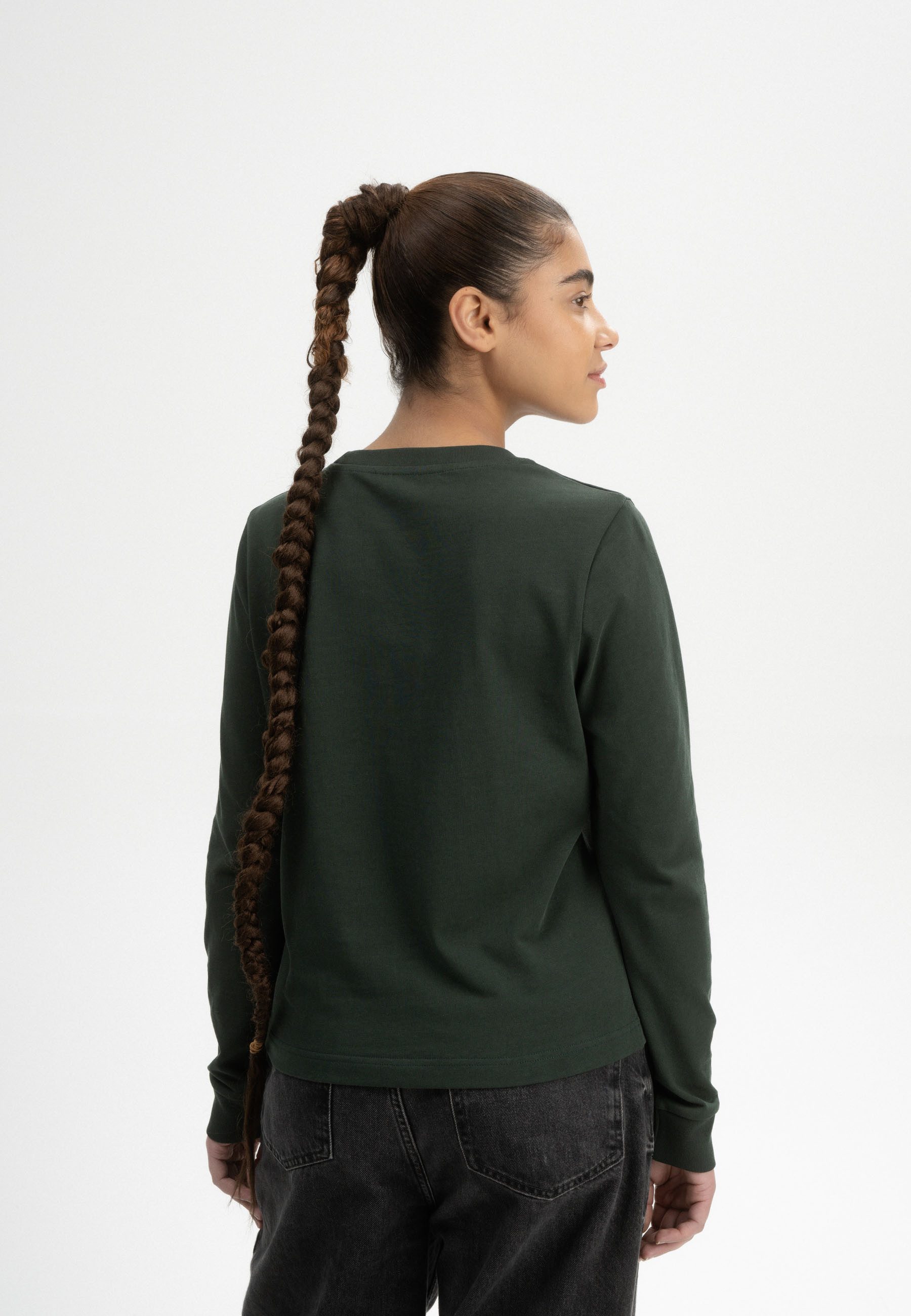 MELA Langarmshirt Langarmshirt schwer Style AASTHA Gerippter Kragen und ger günstig online kaufen