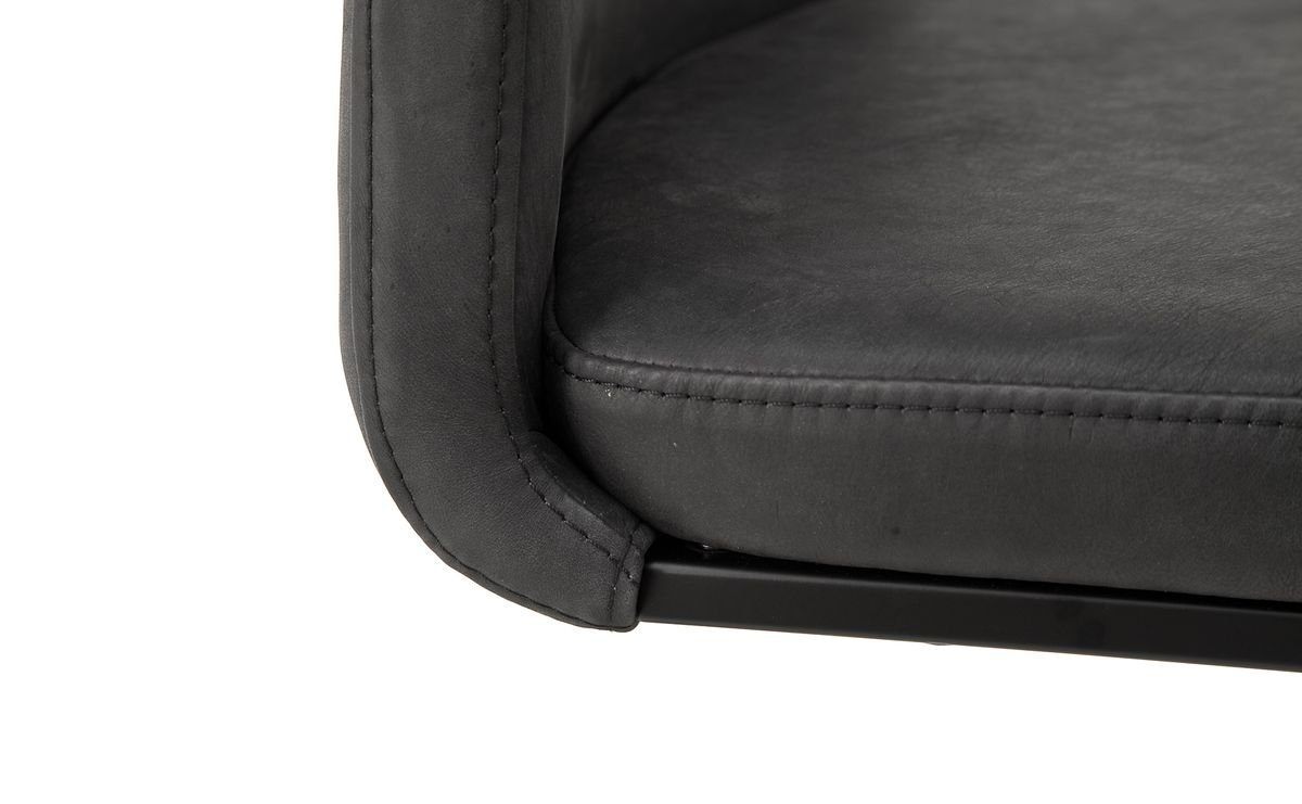 Stühle Bianco 143, vormontiert expendio Zora (Spar-Set, anthrazit Balkeneiche 9-St), + / grau Leder Silvio Wohnzimmer-Set