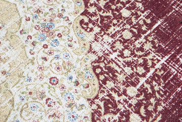 Teppich Orientalischer Teppich mit klassischen Pflanzen Verzierungen & Blumen Ornamenten in creme beige rot gold, Carpetia, rechteckig, Höhe: 8 mm