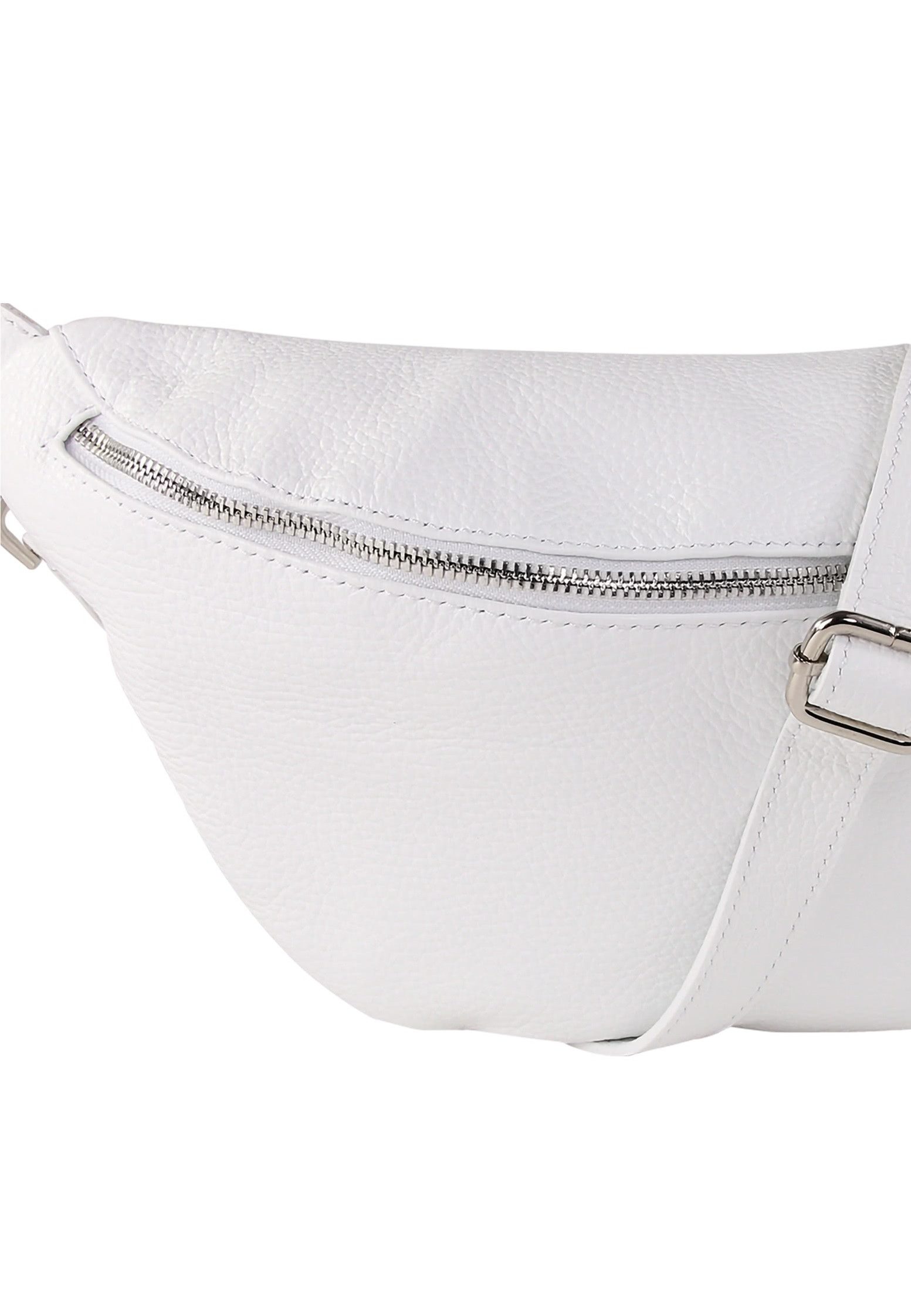 Toscanto Gürteltasche Toscanto weißfarbene Gürteltasche sehr (Gürteltasche), Damen Gürteltasche Echtes Leder, weiß
