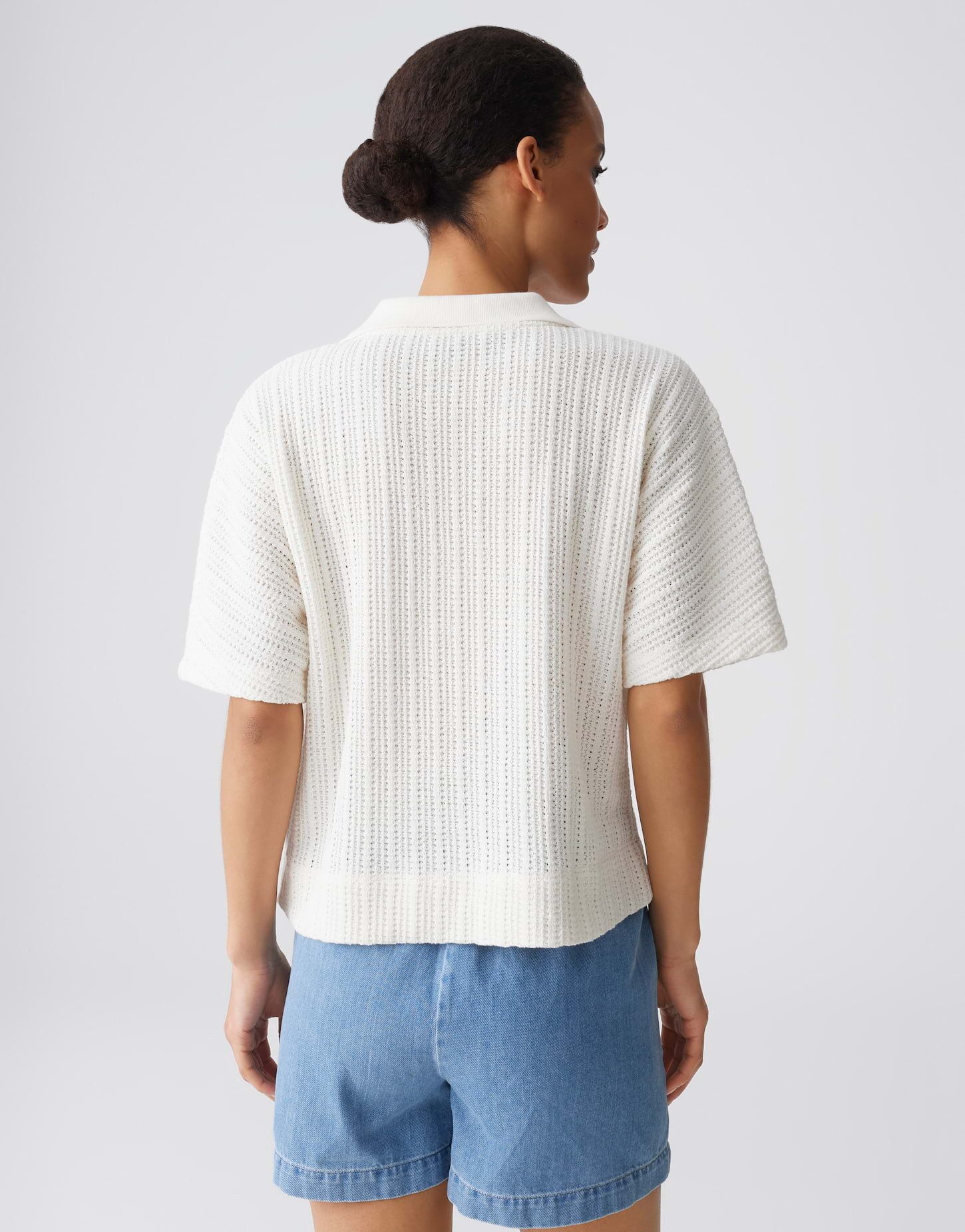 OPUS Poloshirt Sepoko aus weicher Webware mit Strickoptik Seitenschlitze sorgen für angenehme Bewegungsfreiheit
