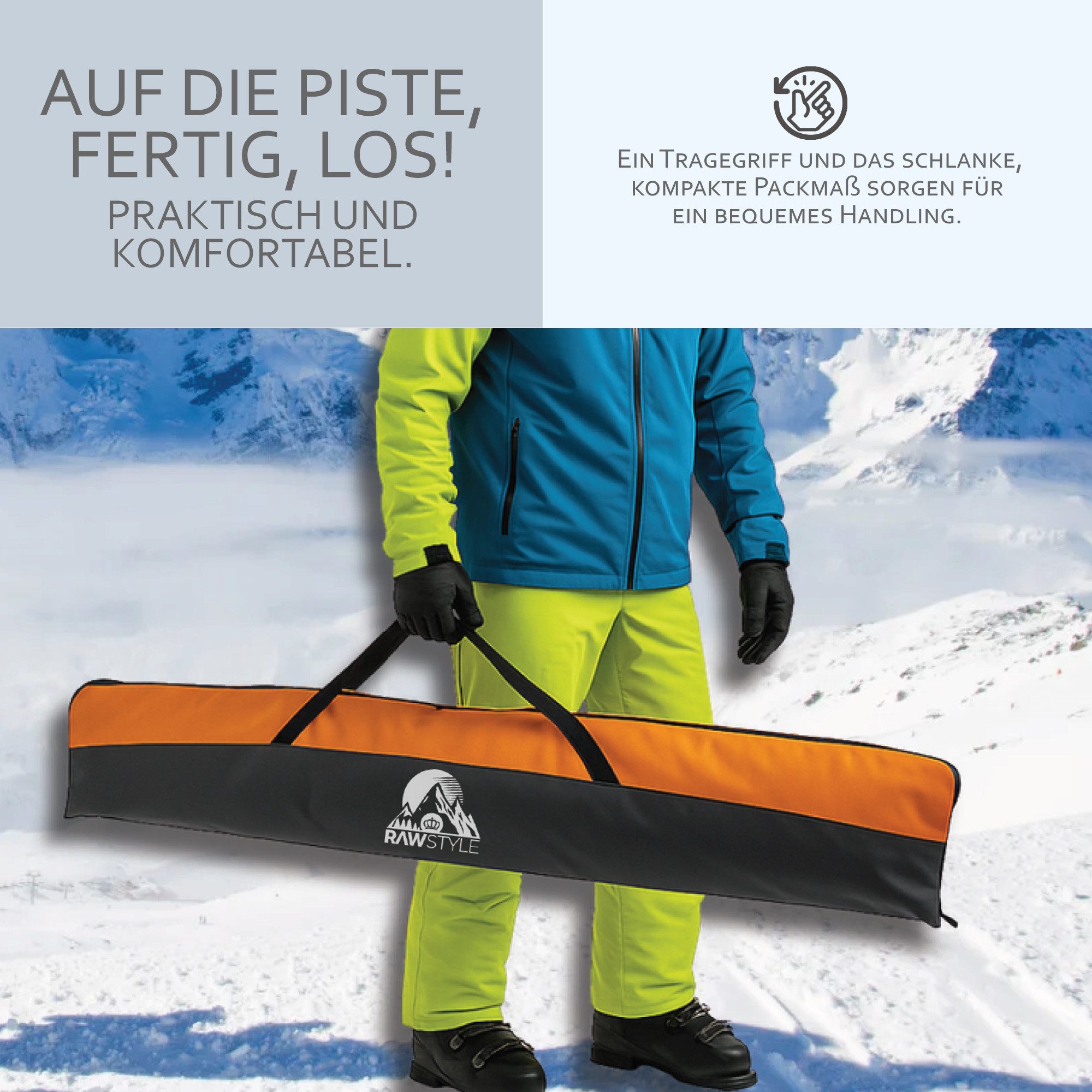 BambiniWelt by Rafael K. Skitasche Skitasche Skisack für Ski 160cm 180cm 19 günstig online kaufen