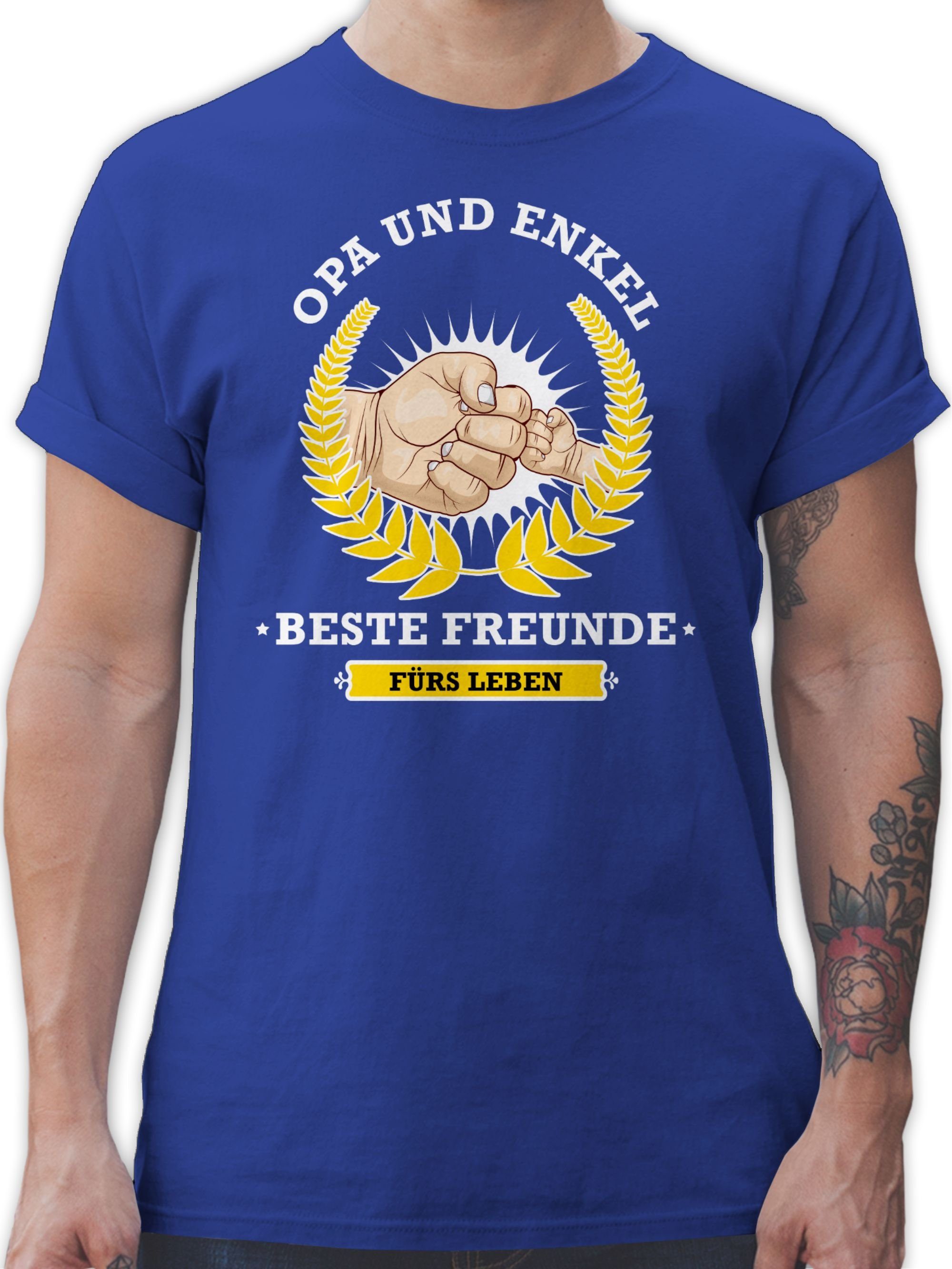 Opa Royalblau beste - 2 Geschenke Shirtracer Freunde T-Shirt Opa und fürs Leben Enkel