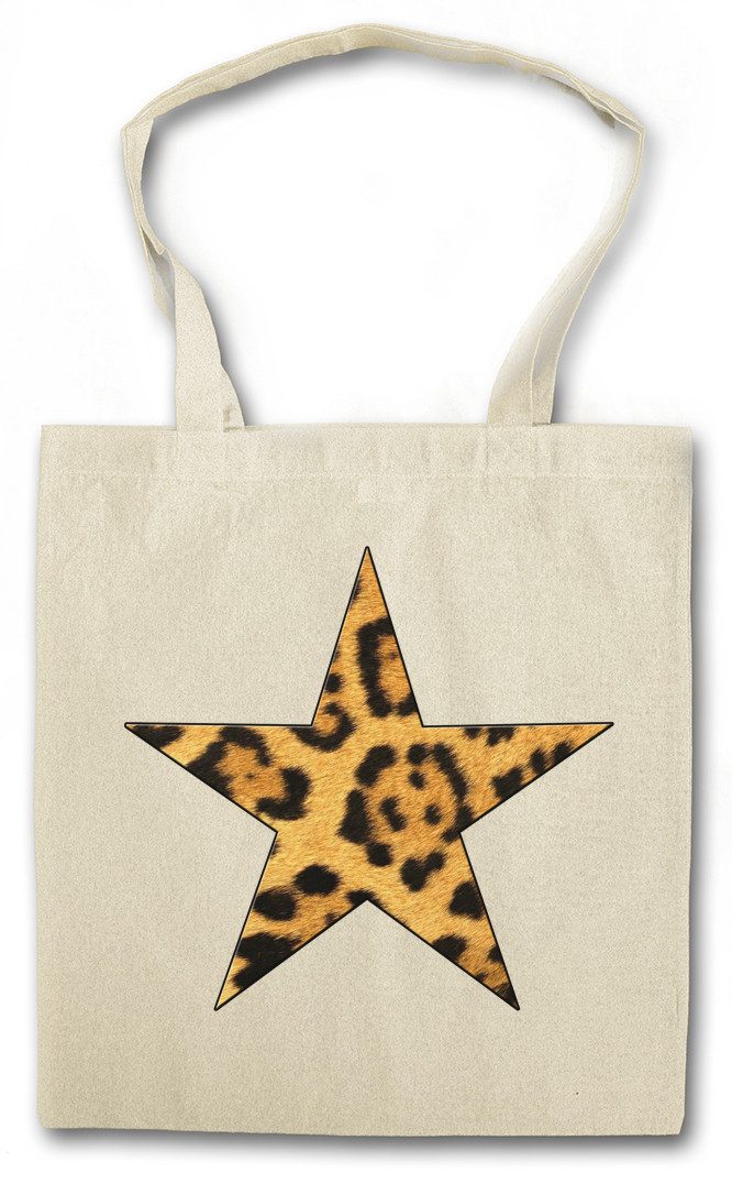 Beuteltasche Rockabella Star I Stofftasche Tattoo Nautical Rockabilly Leopard Stern