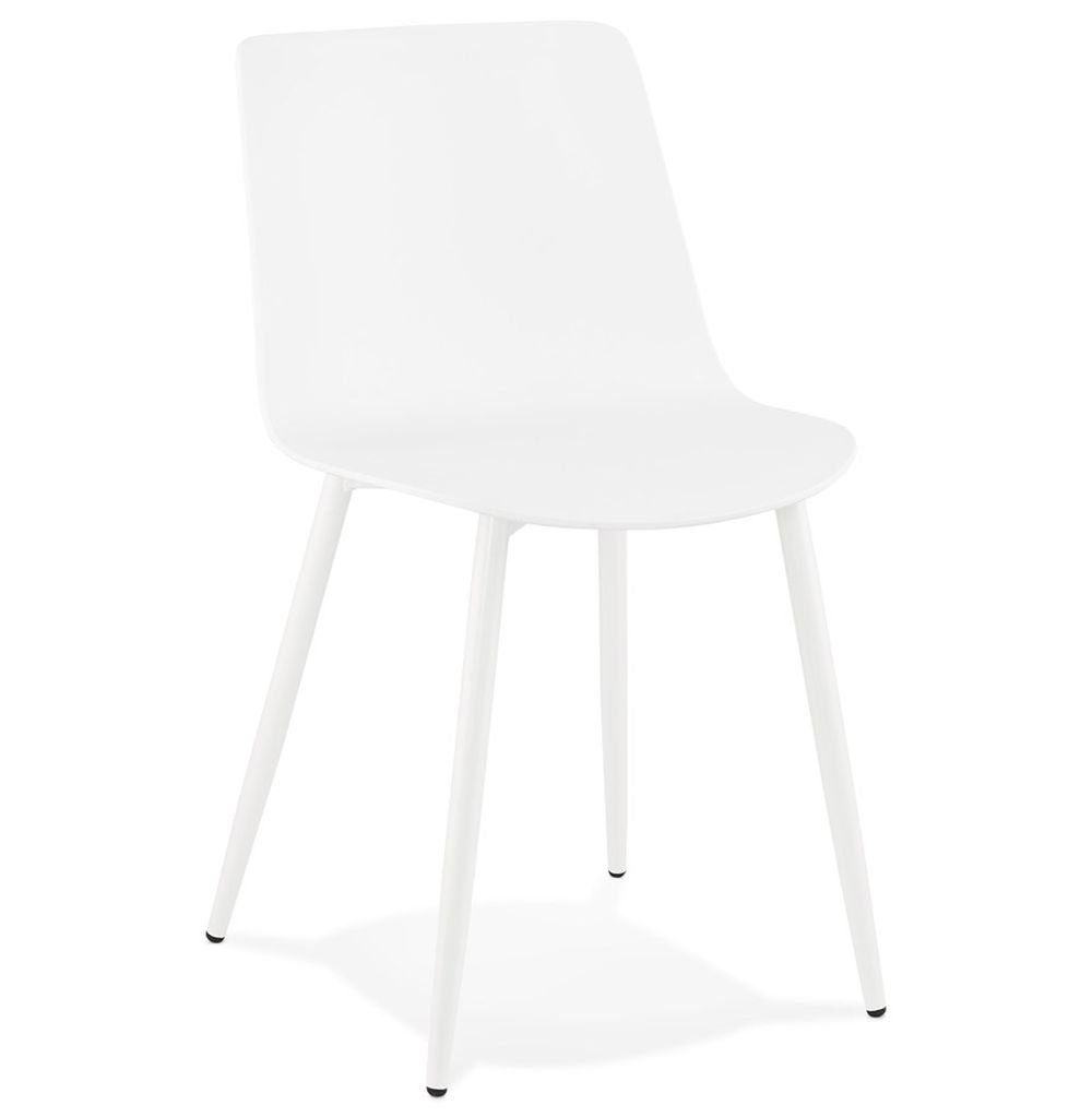 KADIMA DESIGN Esszimmerstuhl NUIT Stuhl Plastic Polym Weiss white 44 x 50 x 77 Weiß | Stühle