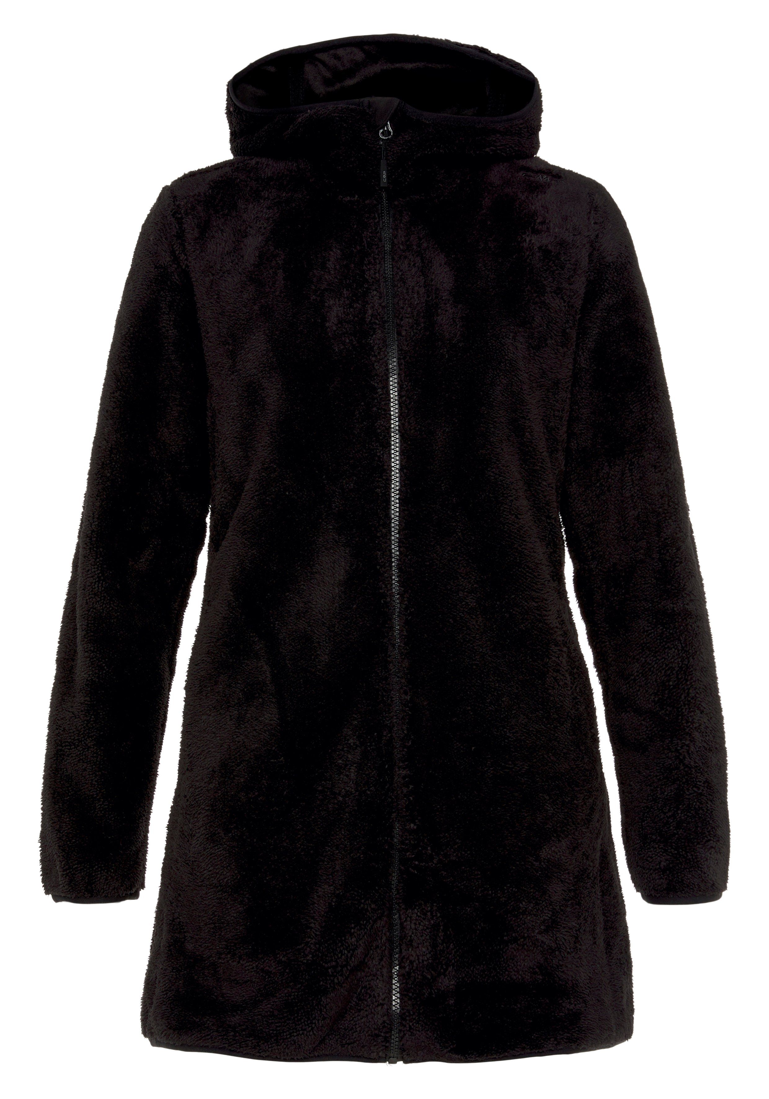 Kapuzenplüschjacke CMP nero