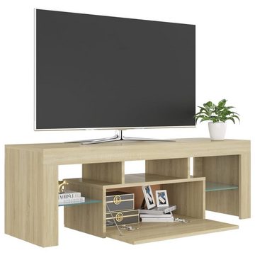vidaXL TV-Schrank TV-Schrank mit LED-Leuchten Sonoma-Eiche 120x35x40 cm Lowboard