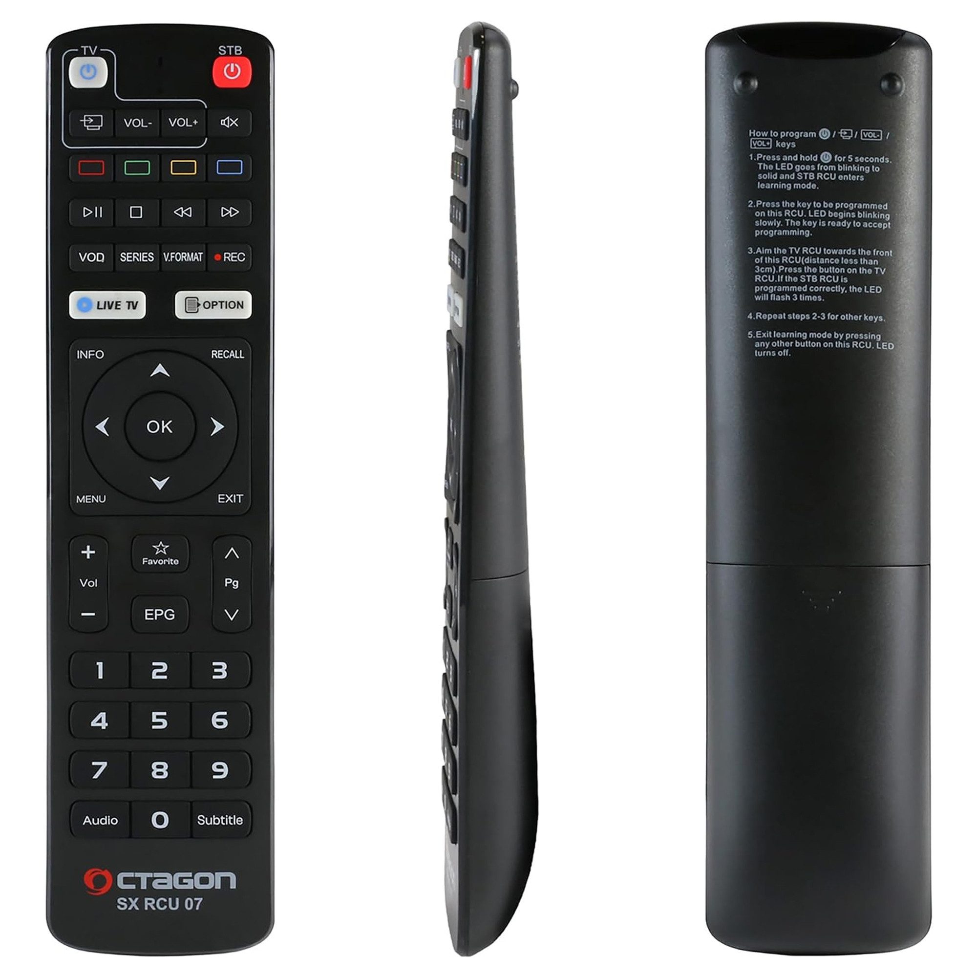 OCTAGON Original/Ersatz Fernbedienung für SX RCU 07 SAT-Receiver