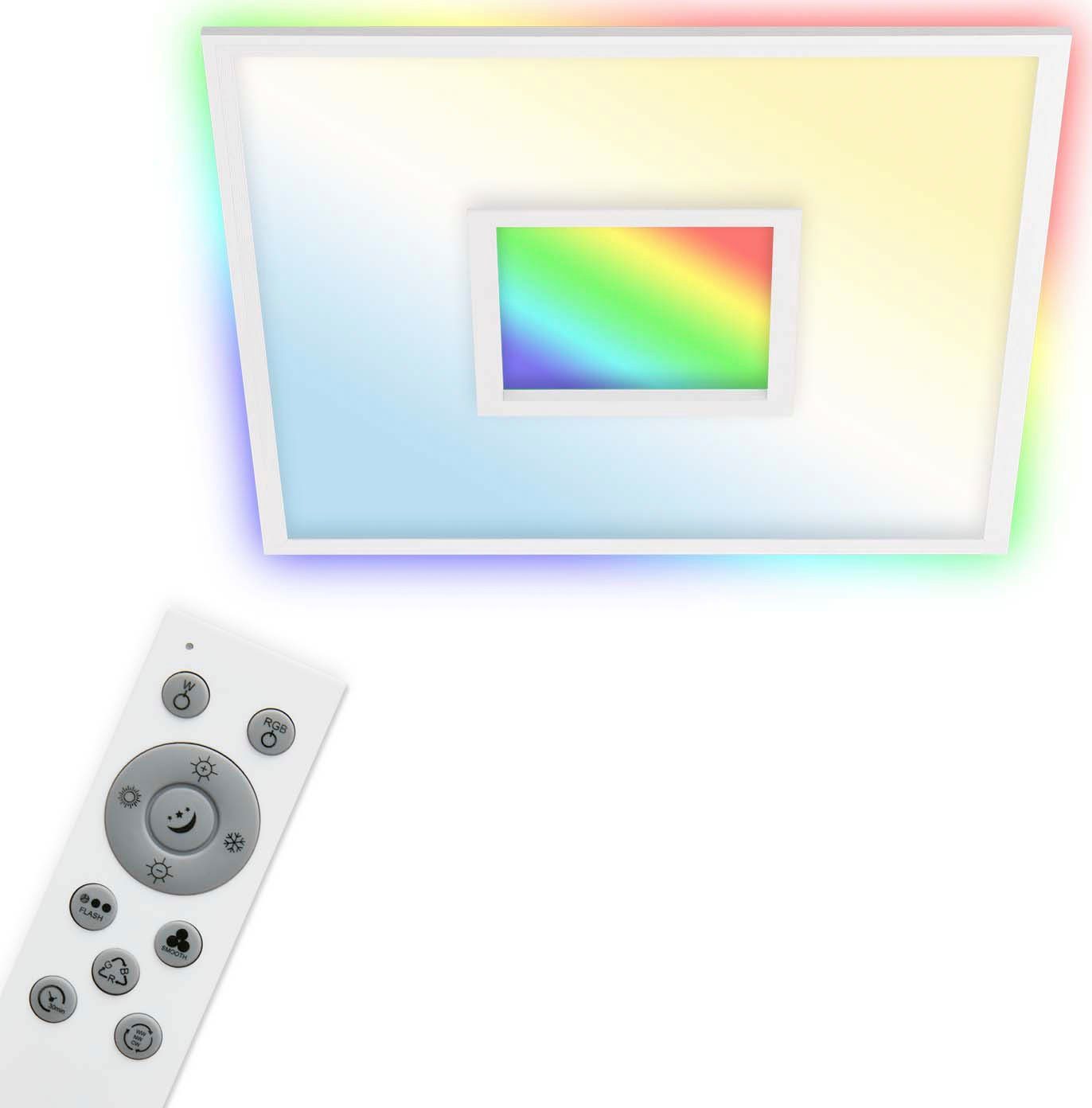 Telefunken LED Fernbedienung, Memoryfunktion Neutralweiß, weiß, Tageslichtweiß, CENTERBACK, Warmweiß, und RGB, LED - Panel integriert, CCT, Kaltweiß, über fest Fernbedienung, RGB, 319506TF CCT dimmbar, Timer