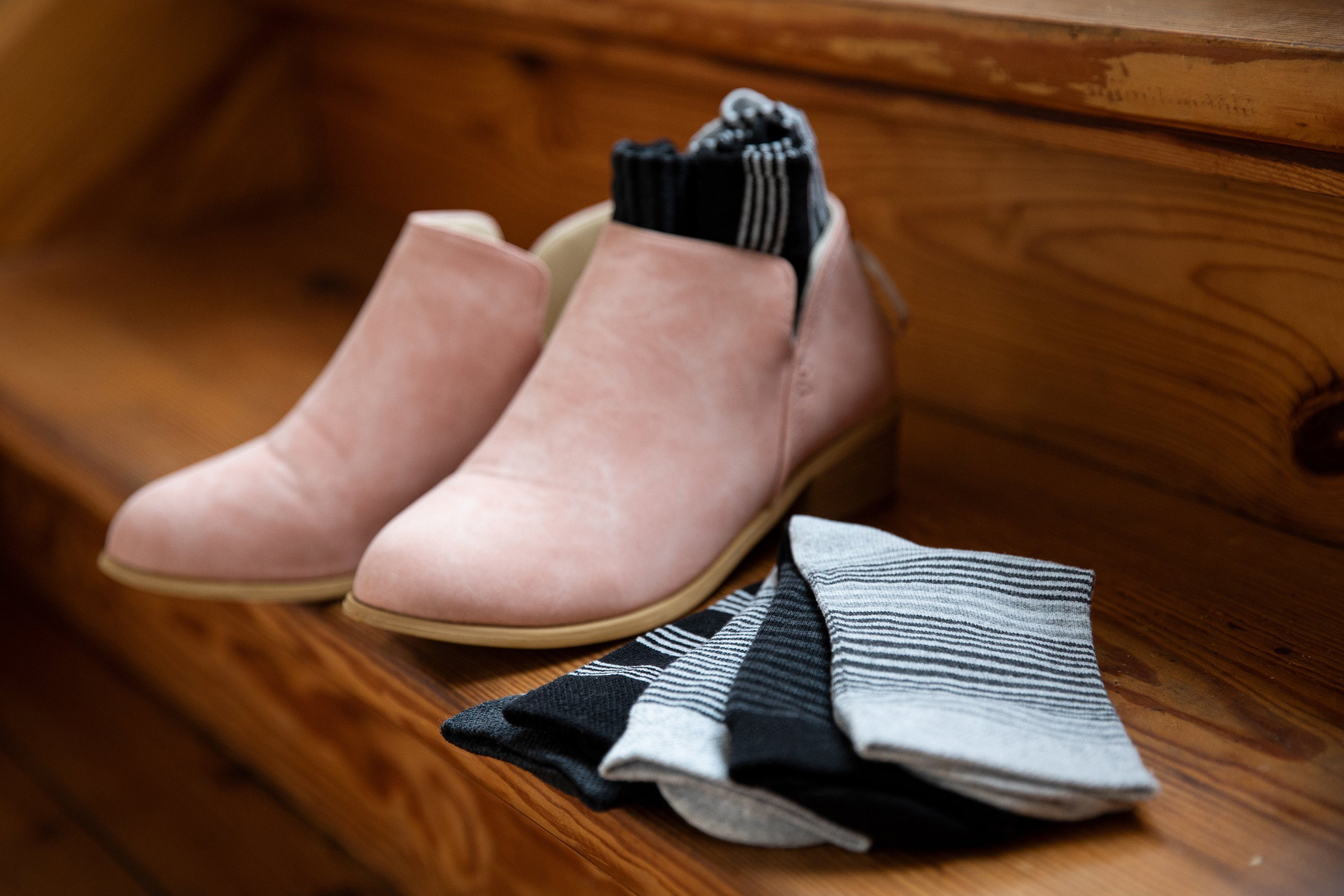 Paolo Renzo Langsocken Frauen Casual Socken gepunktet oder geringelt (5-Paar) Atmungsaktive Damen Socken gemustert aus hochwertiger Baumwolle