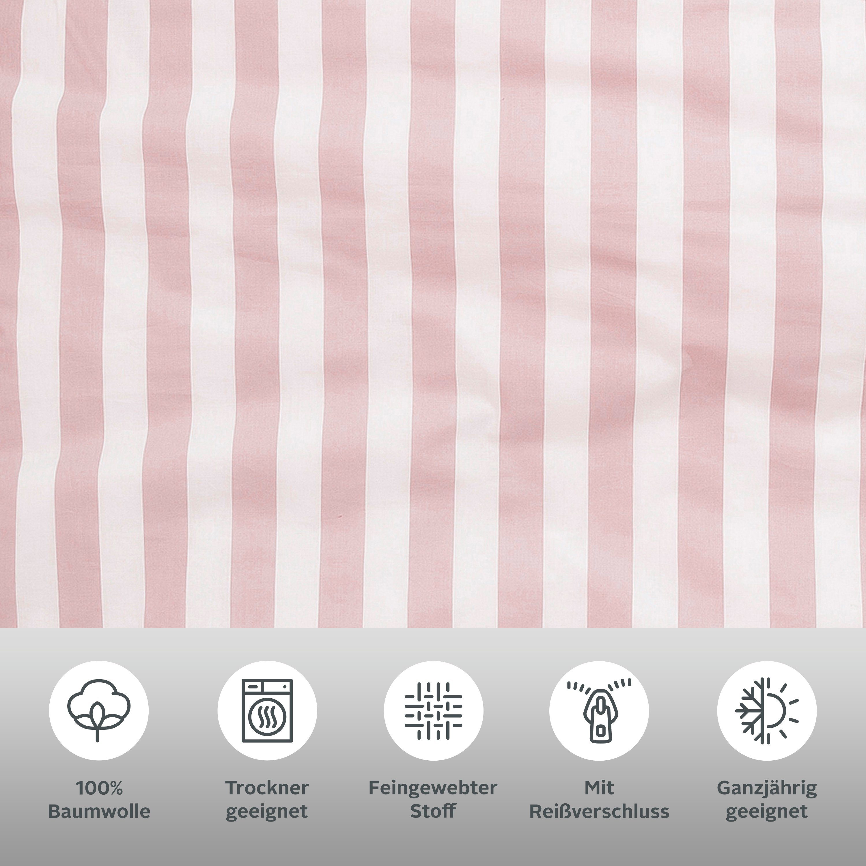 OTTO home Wendebettwäsche Greta, Renforcé, 2 teilig, Bettwäsche mit Streifen in verschiedenen Qualitäten, ab 135x200 cm