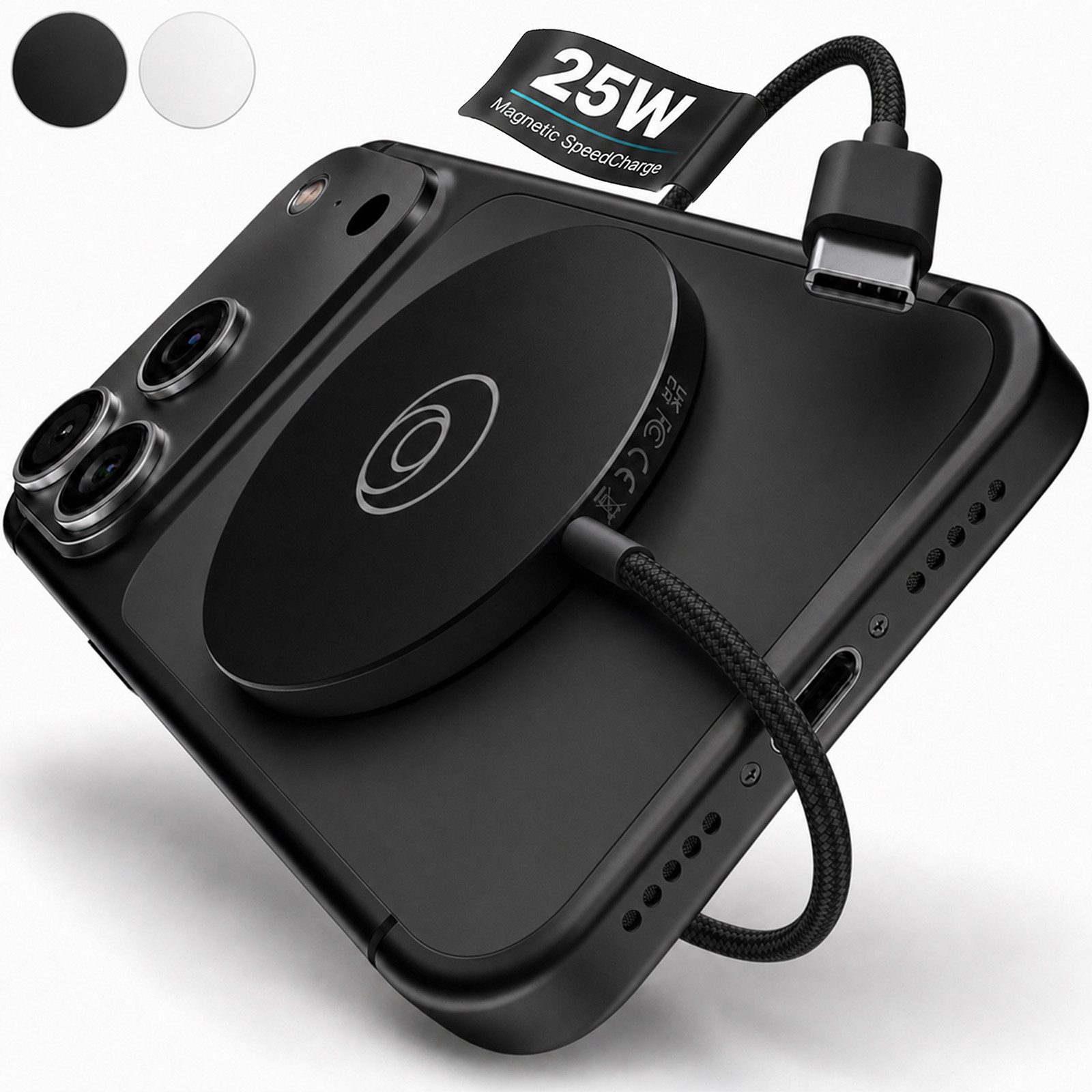 GreenHec 25w Magsafe Ladegerät iPhone 18 17 Pro Max Wireless Charger Induktives Wireless Charger (Spar-Set, Wireless Charging Pad + USB-A Adapter, Kabelloses Induktionsladegerät Ladestation, Kontaktloses Ladepad Laden)