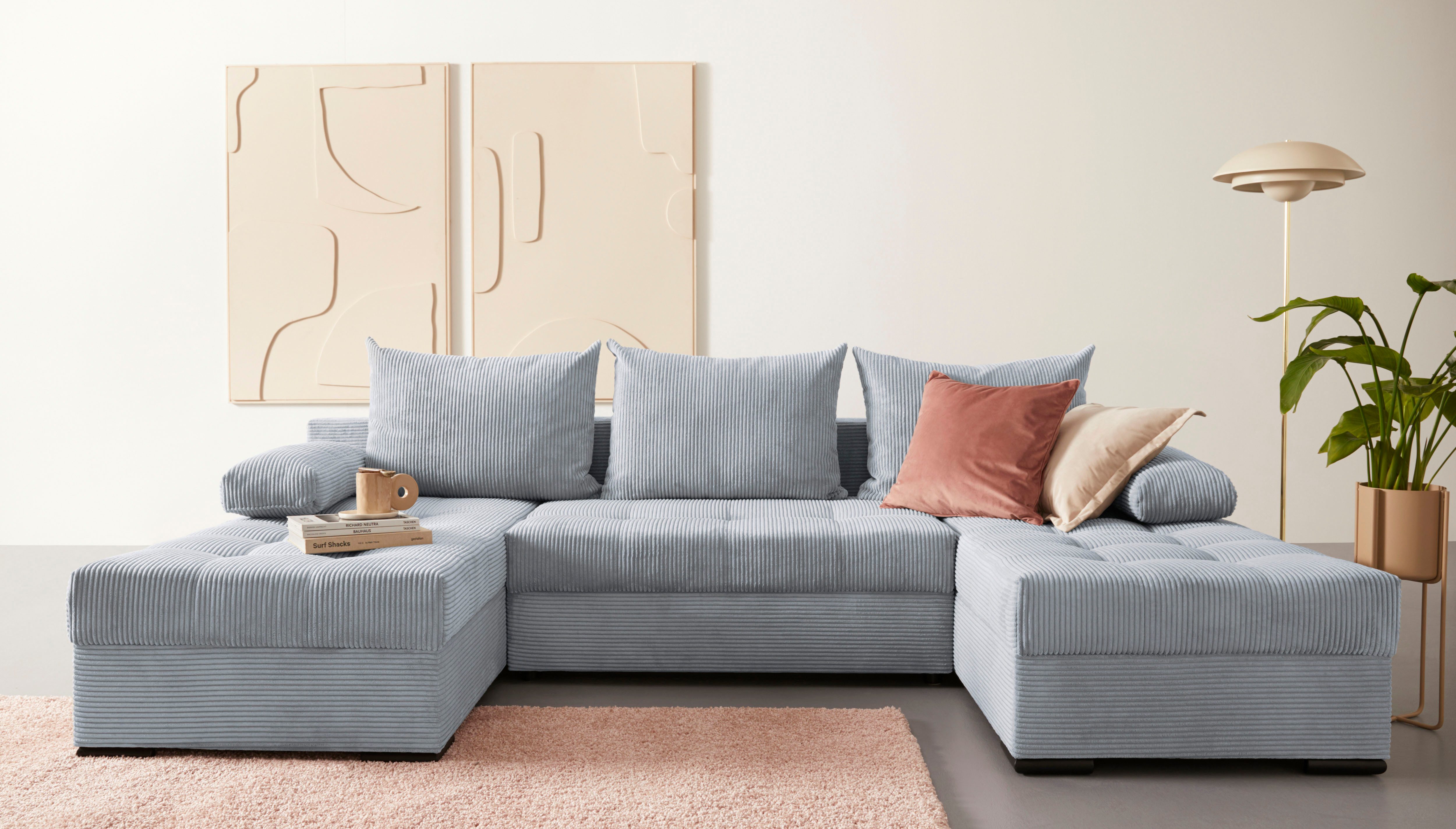 COLLECTION AB Josy U-Form, B: 269 cm, Bettfunktion & Bettkasten, Federkern