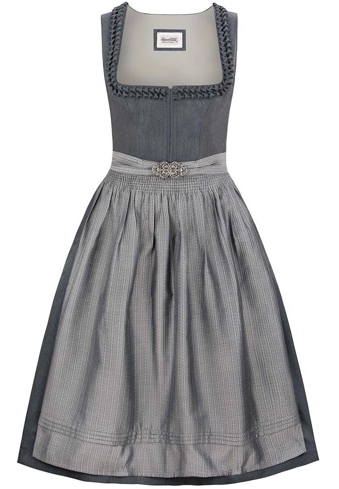 Stockerpoint Dirndl Dirndl Moana 75cm Länge grau