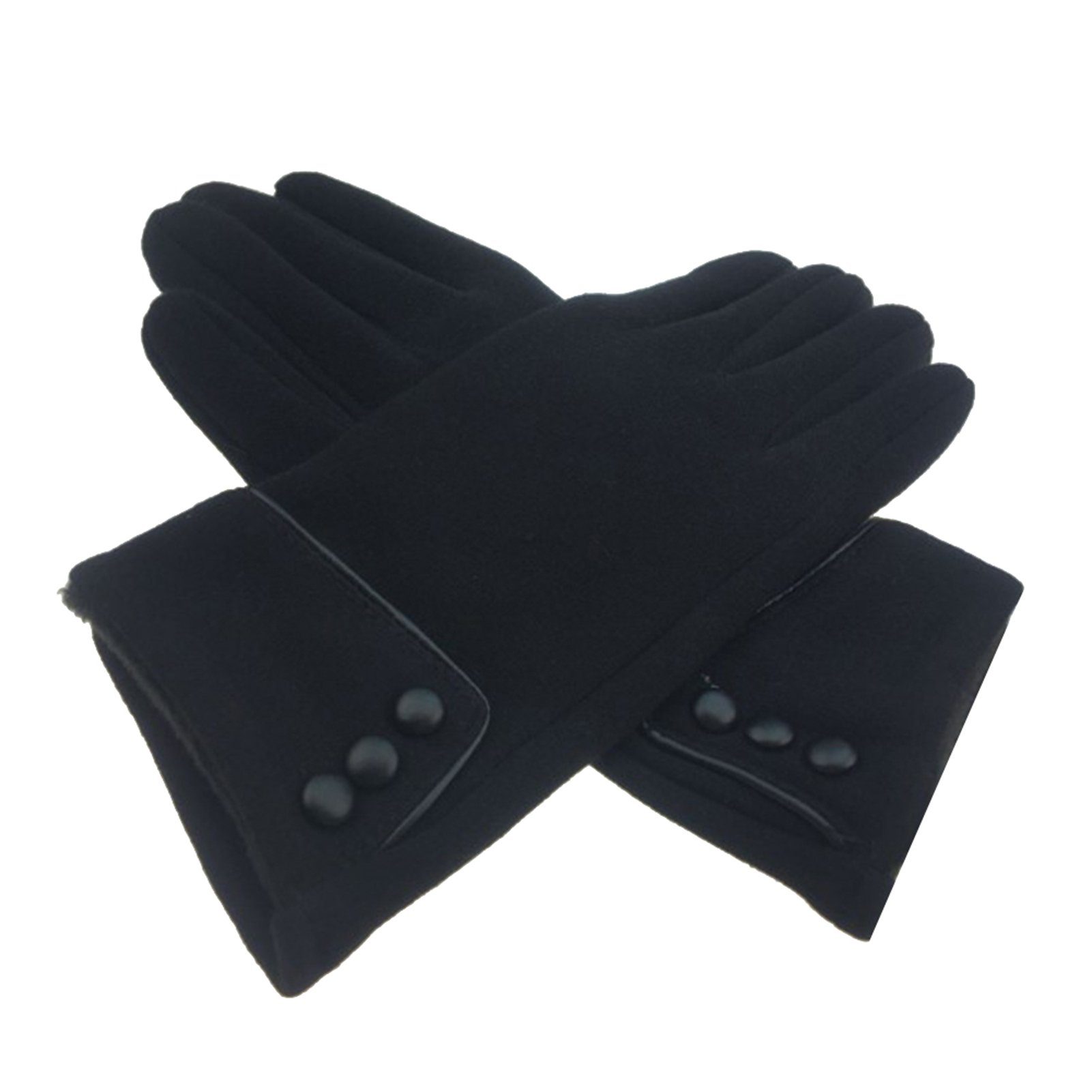 Blusmart Fleecehandschuhe Damen-Winterhandschuhe, Vintage-Vollfingerhandschuhe, Für Fleecehandschuhe grau Winddicht
