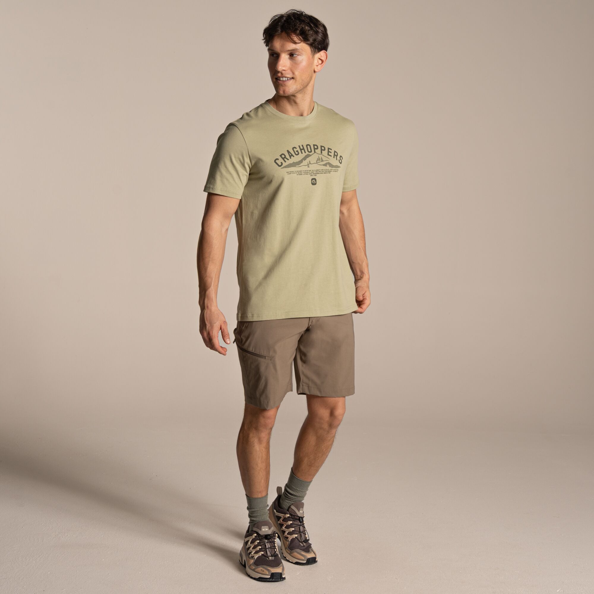 Craghoppers T-Shirt Craghoppers - Lucent LOGO T-Shirt aus Bio Baumwolle, green