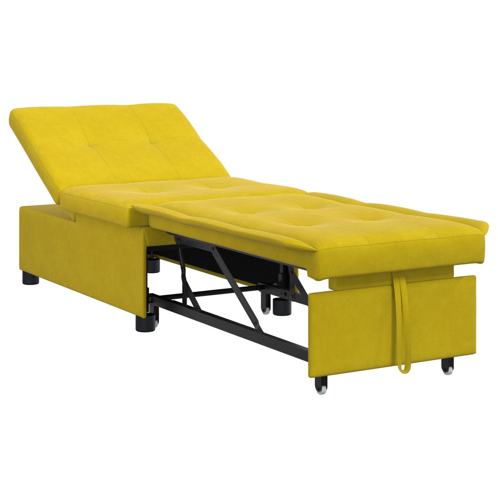 vidaXL Sofa Sofa-Bett 3-in-1 Auszieh-Design Gelber günstig online kaufen