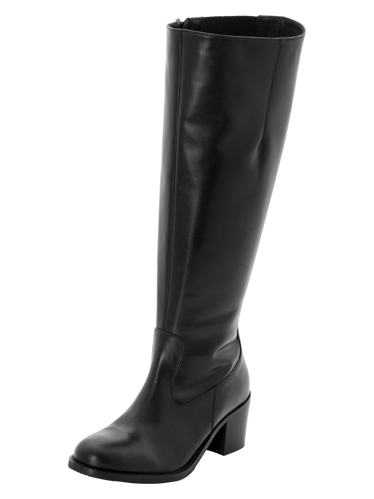 Stiefel Langschaftstiefel Overknee Stiefel Leder Weitschaft