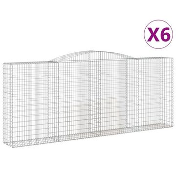 vidaXL Blumentopf Gabionen mit Hochbogen 6 Stk. 400x50x160/180cm Verzinktes Eisen (6 St)