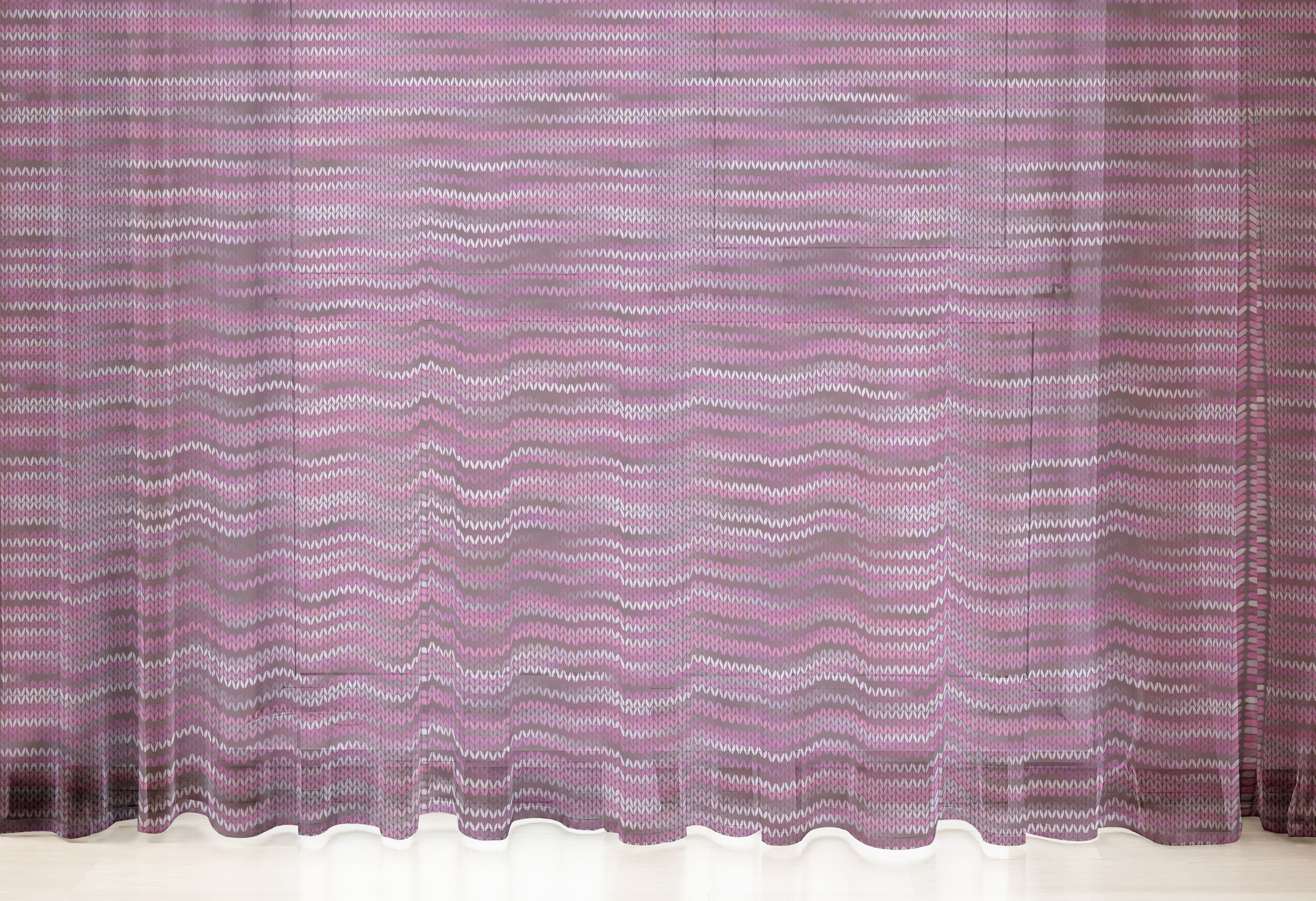 Gardine schiere Drapierung für Hochzeit Magenta Strickmuster Vintage Panels, Party 2 Abakuhaus