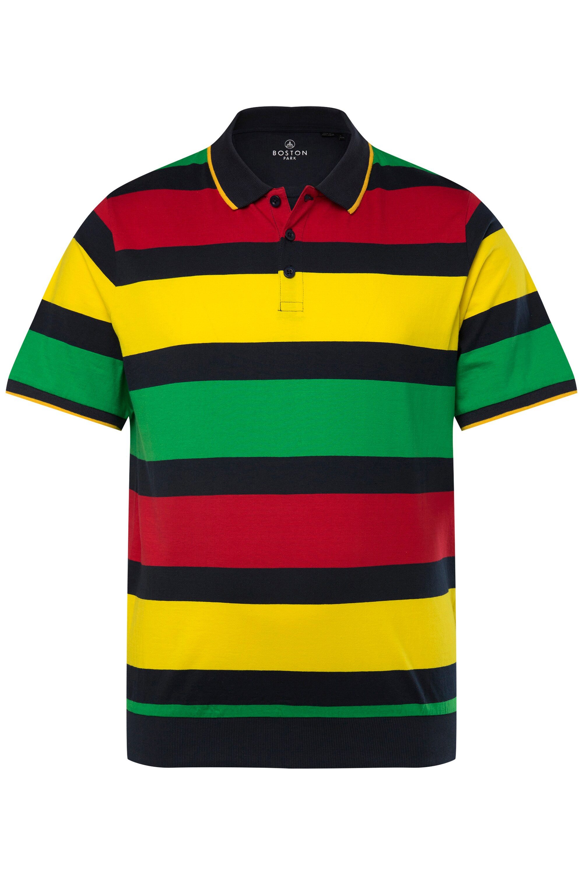 Boston Park Poloshirt Poloshirt Bauchfit Halbarm Streifen günstig online kaufen