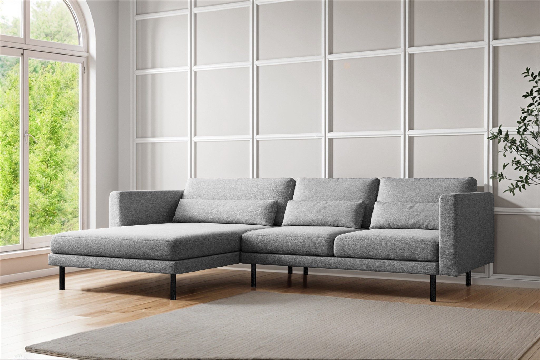 Ecksofa Designersofa AGADA in Stoff