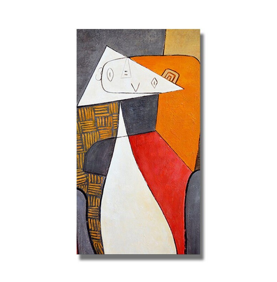 TPFLiving Kunstdruck (OHNE RAHMEN) Poster - Leinwand - Wandbild, Picasso - Abstrakte Formen (Motiv in verschiedenen Größen), Farben: Leinwand bunt - Größe: 20x30cm