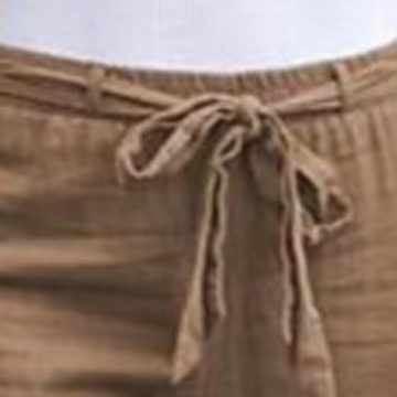 FIDDY Loungepants Leinenhosen Damen Sommerhosen Weite Hose Boho Drucken Strandhose