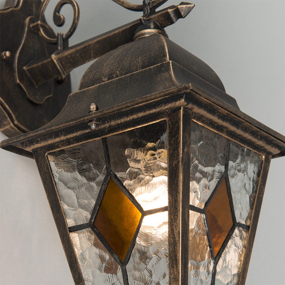 Qazqa Gartenleuchte Antigua down, ohne Leuchtmittel, Kaltweiß, QAZQA Laterne außen, e27, Bronze, Stahl, Landhaus