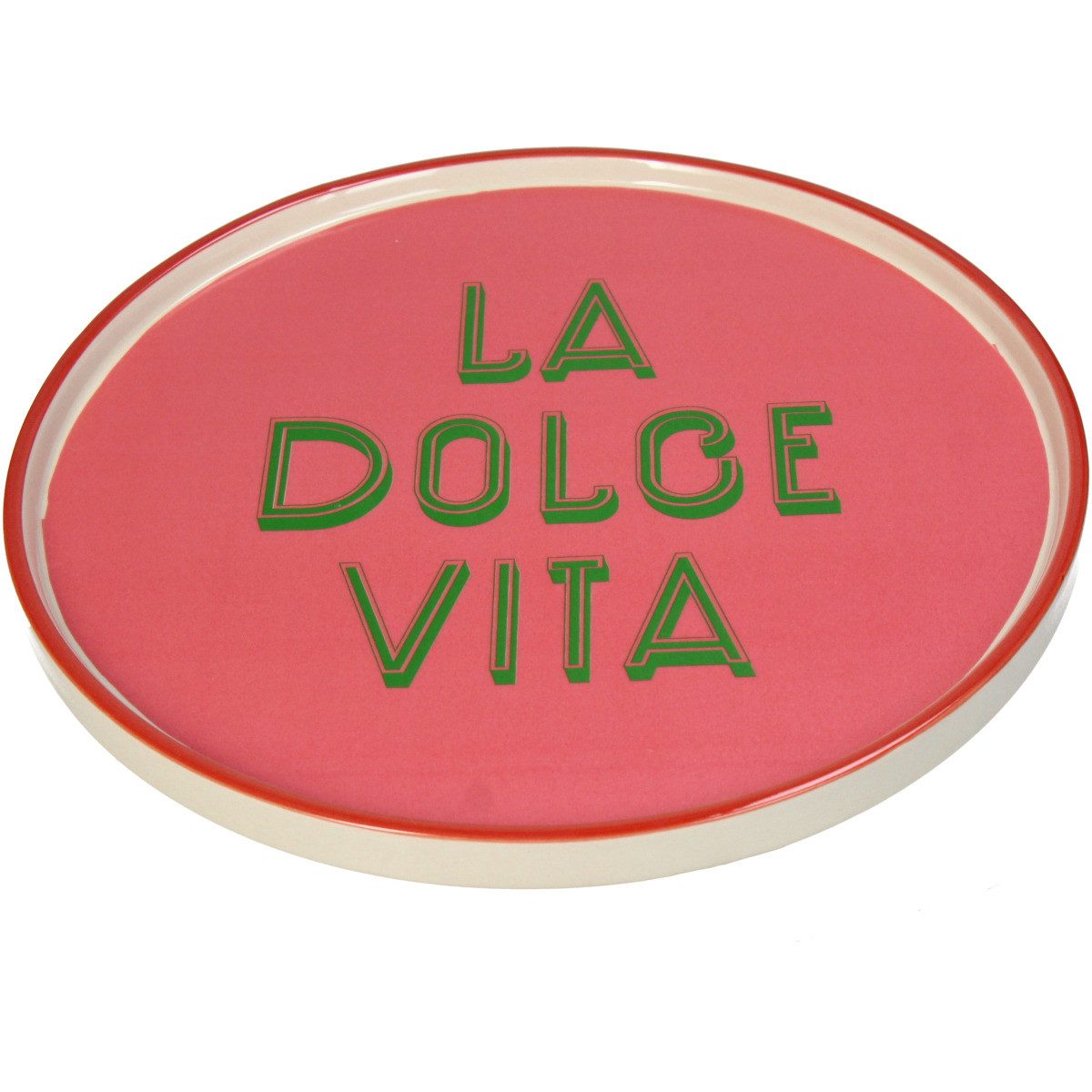 Kersten BV Teller Antipasti "La Dolce Vita" Stoneware Pink, (1 St), 25,5x25,5cm