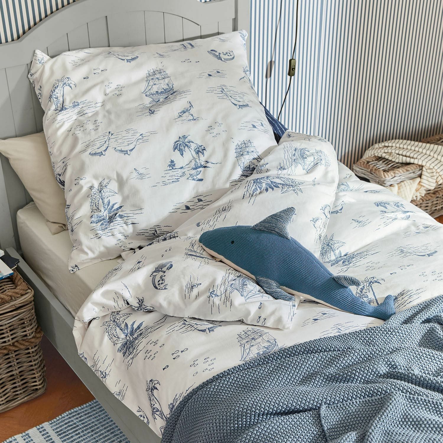 Mirabeau Kinderbettwäsche Bettwäsche Douxie creme/blau