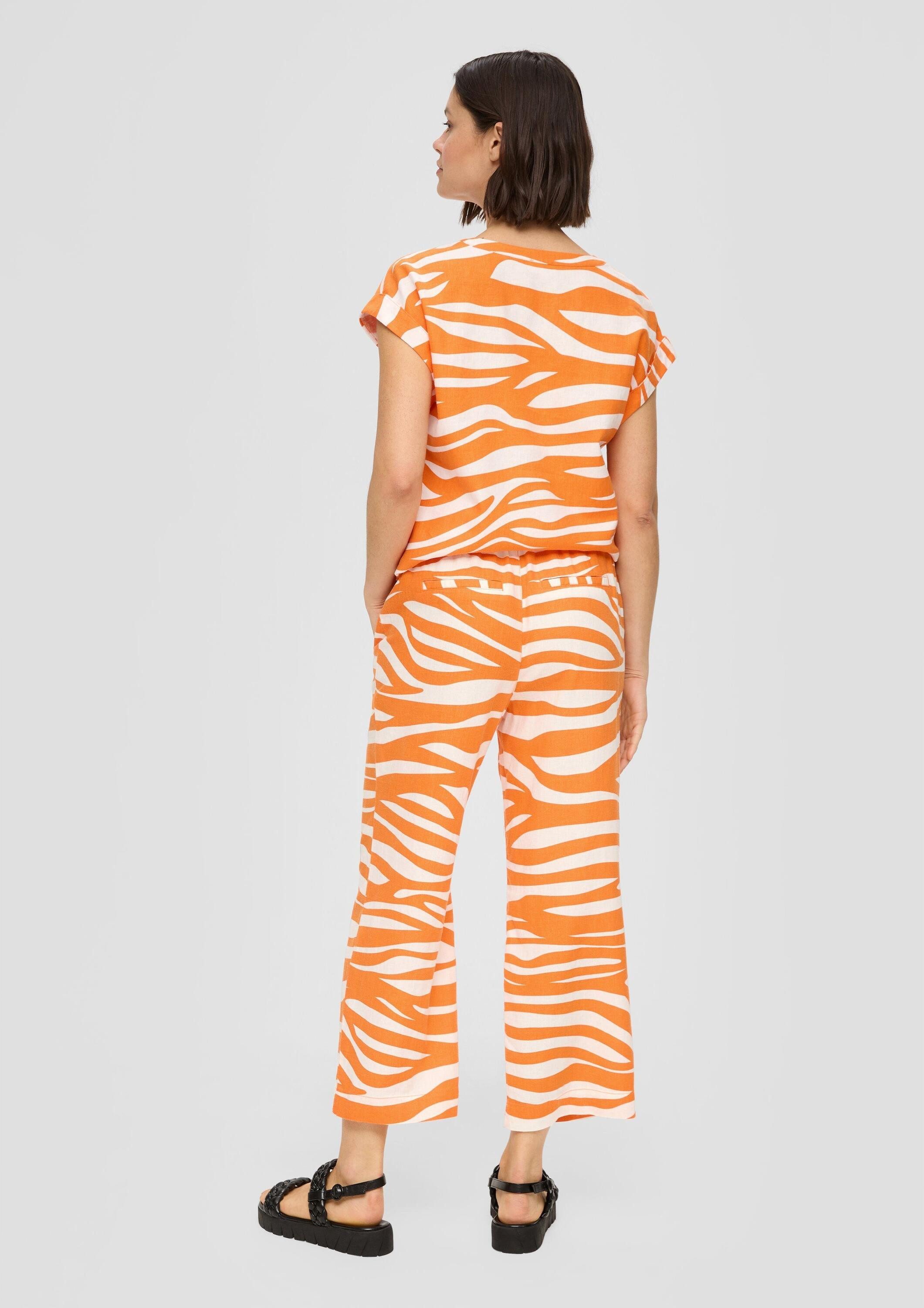 s.Oliver Culotte Hose Culotte aus Leinenmix