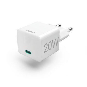 Hama Schnellladegerät, USB C, PD Qualcomm®, Mini Ladegerät, 20 W, Weiß Schnelllade-Gerät