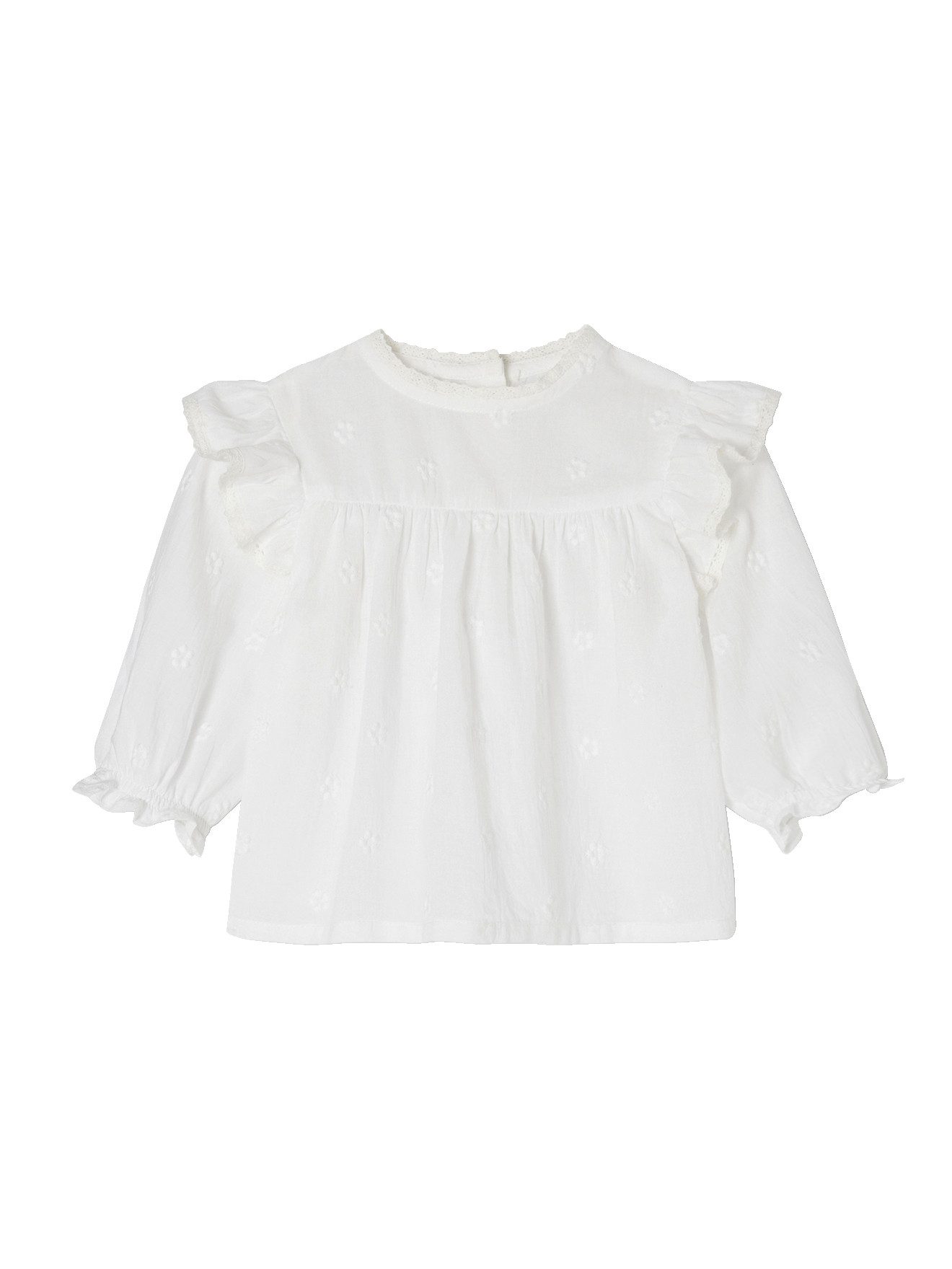 vertbaudet Langarmshirt Mädchen Baby Bluse mit langen Ärmeln