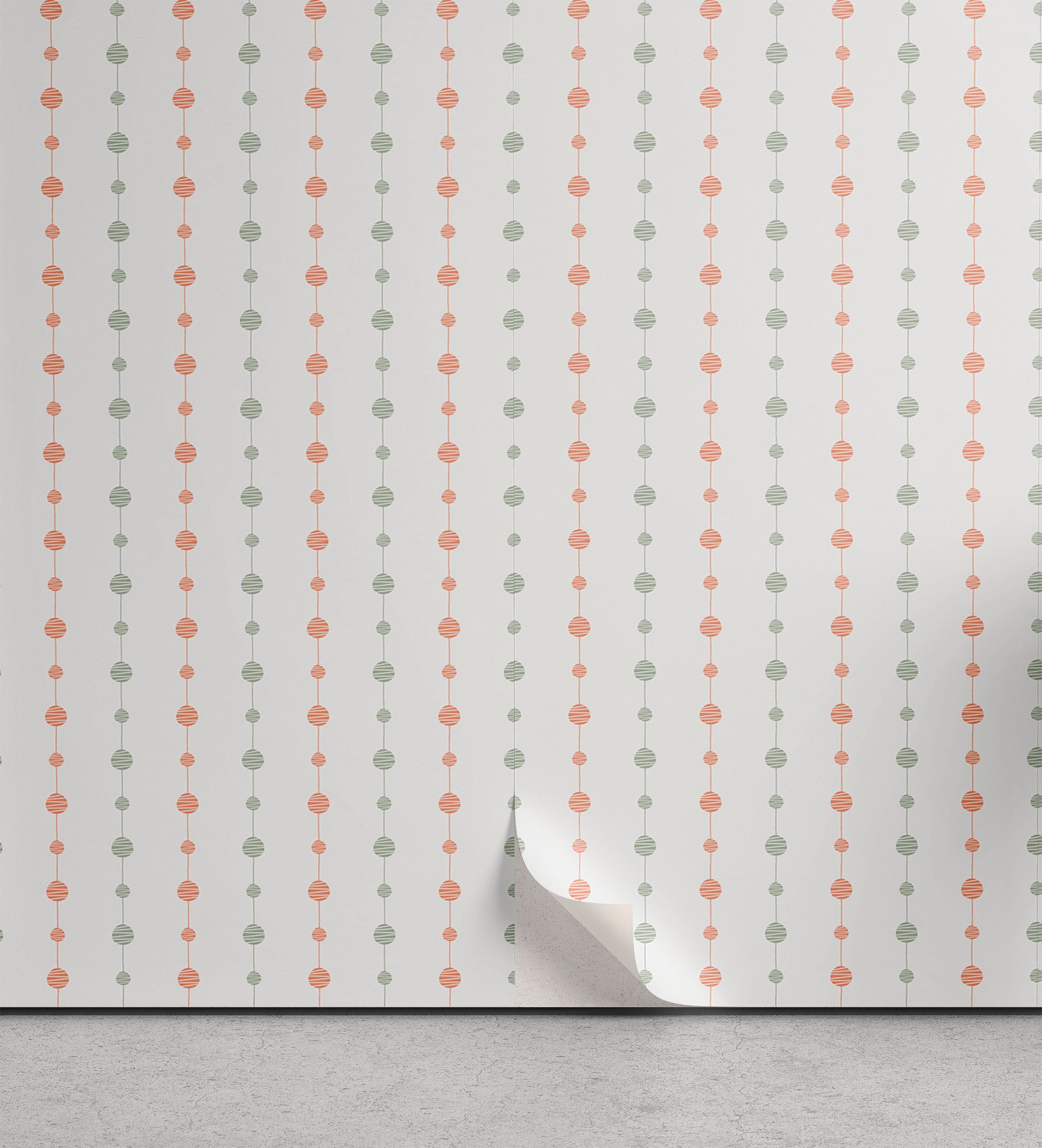 Abakuhaus Vinyltapete selbstklebendes Wohnzimmer Küchenakzent, Abstrakt Einfache moderne Kreis-Linien